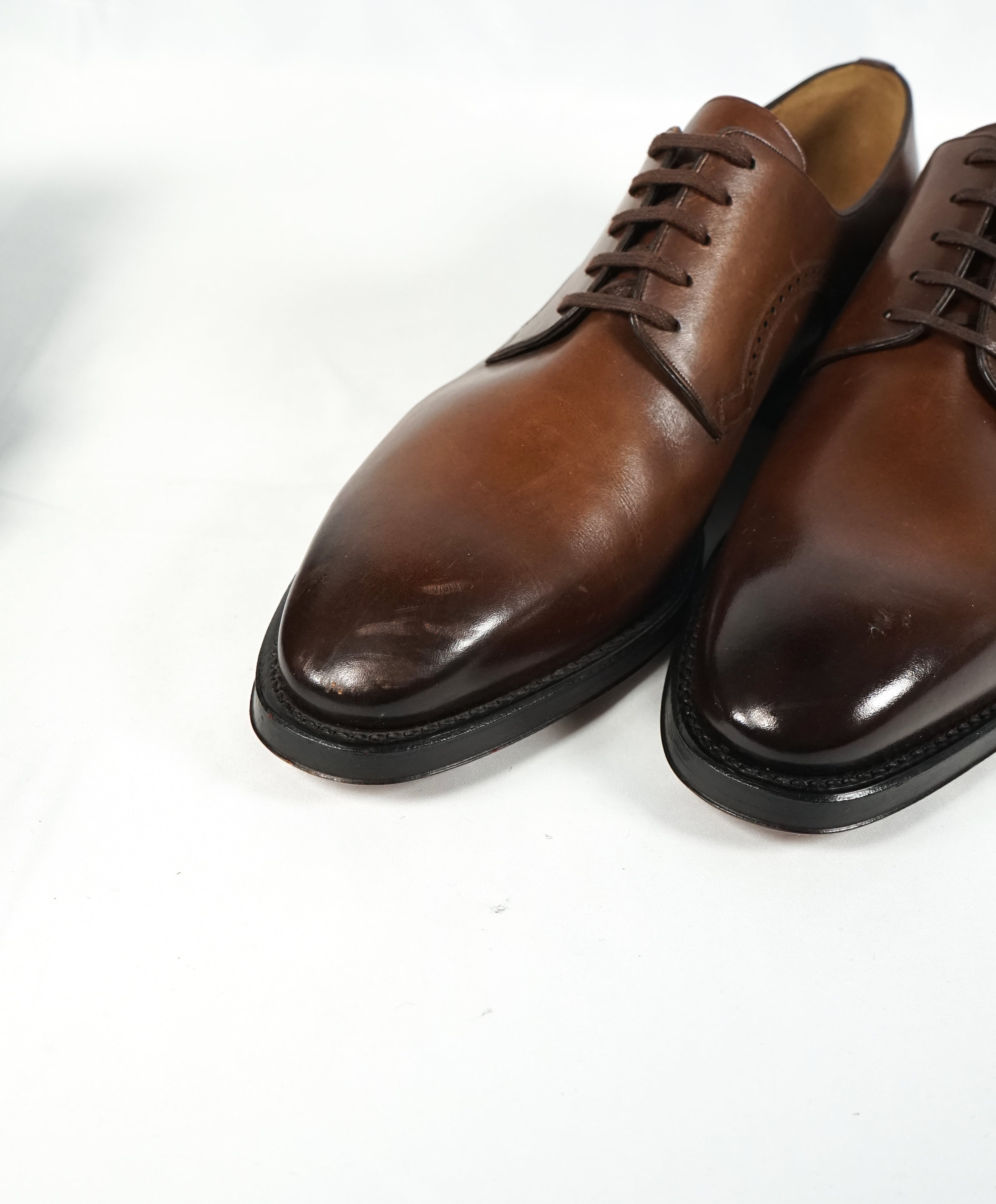 BALLY - “SCRIBE” Goodyear Welt Brown Hand Made Oxfords - 8.5