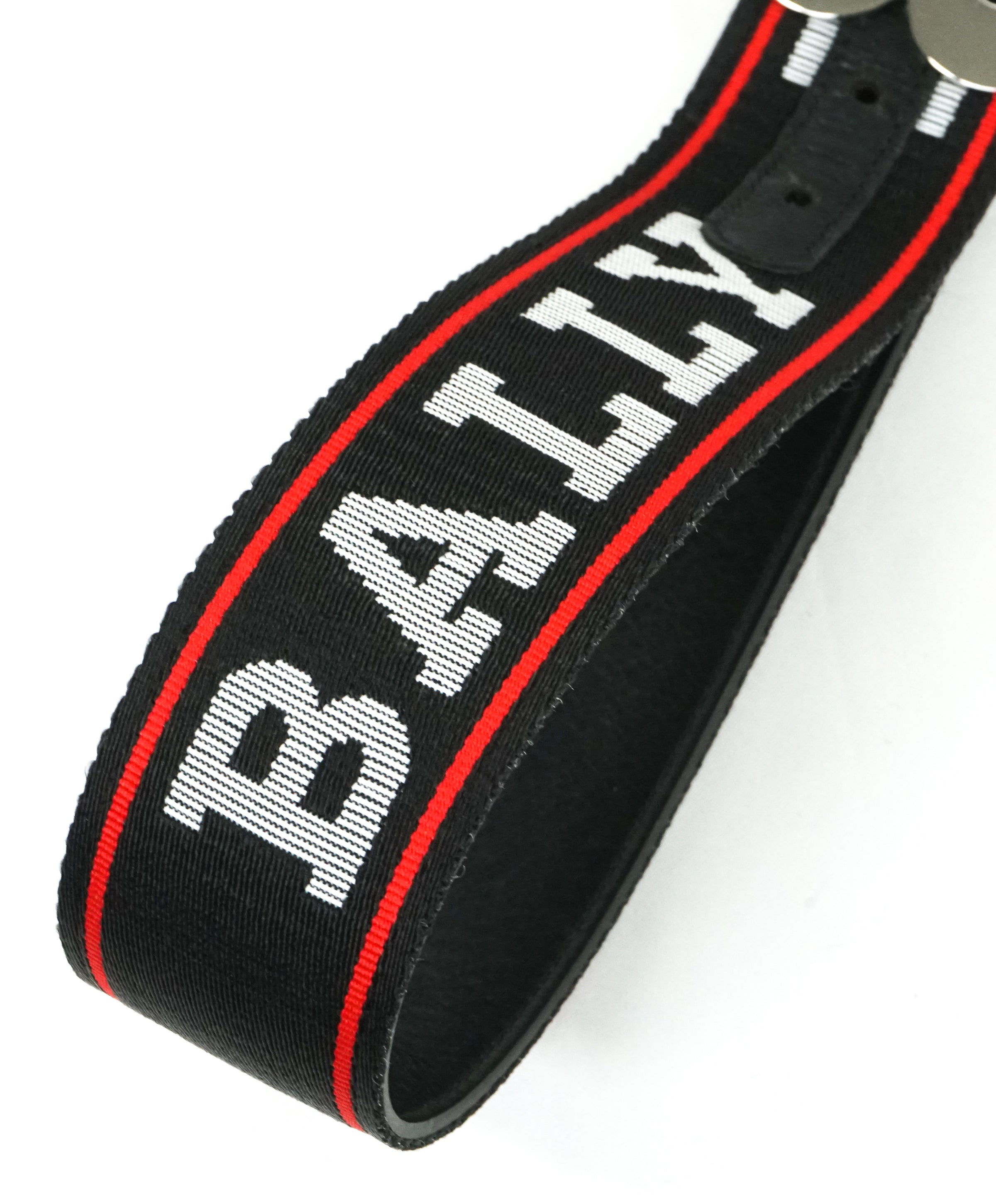 BALLY - Mirror B Buckle Fabric & Leather Reversible Belt - 42W