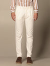 ELEVENTY - Double-Breasted Ivory COTTON / LINEN Gold Button Suit - 40R