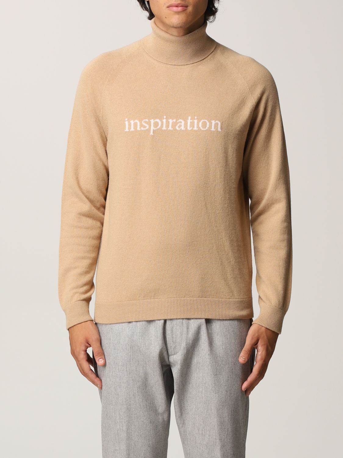 $495 ELEVENTY - CASHMERE / WOOL Camel "INSPIRED" Turtleneck Sweater- M