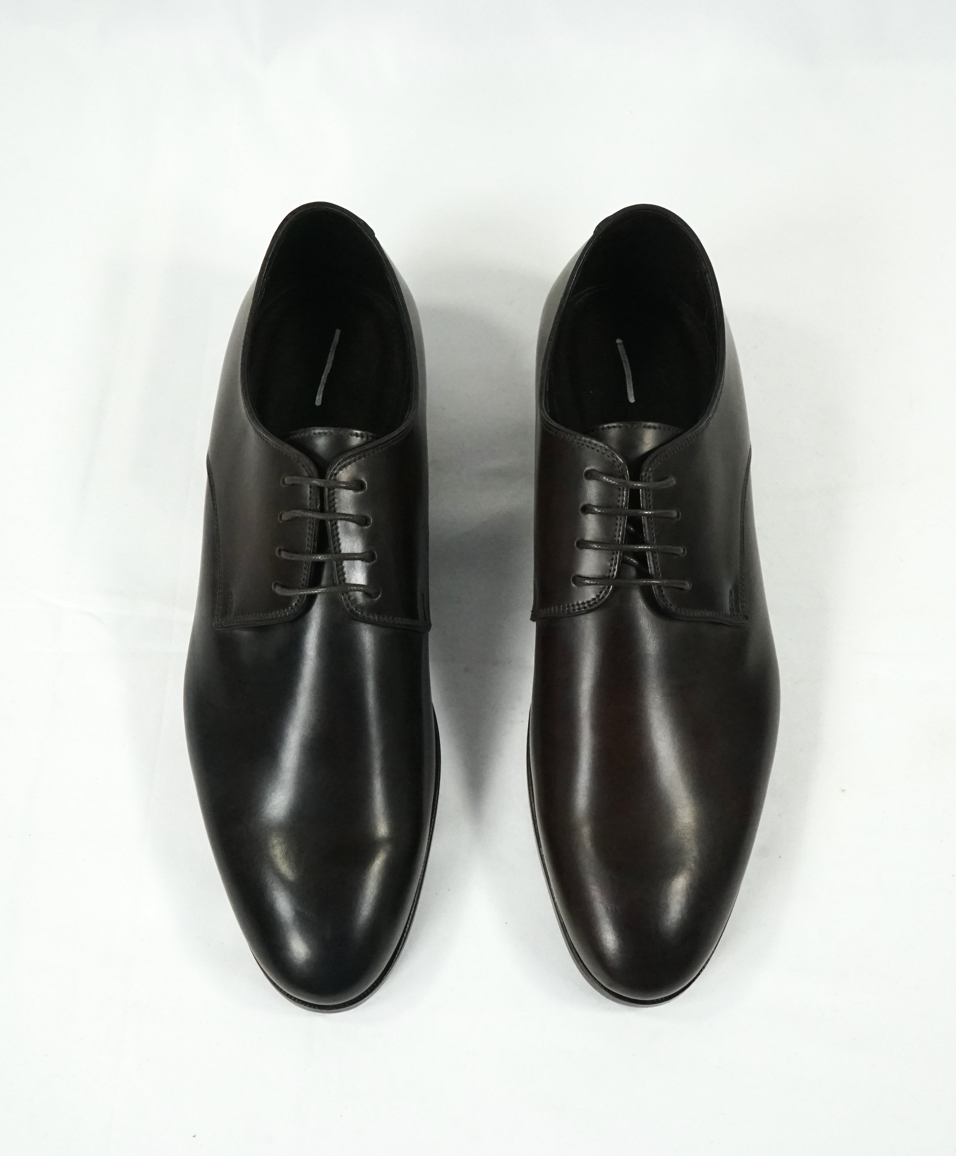 CANALI -  Classic Leather Round Toe Derbys - 8