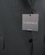 CANALI - Wide Peak Lapel Tonal Metallic Stripe Wool & Silk Suit - 44R