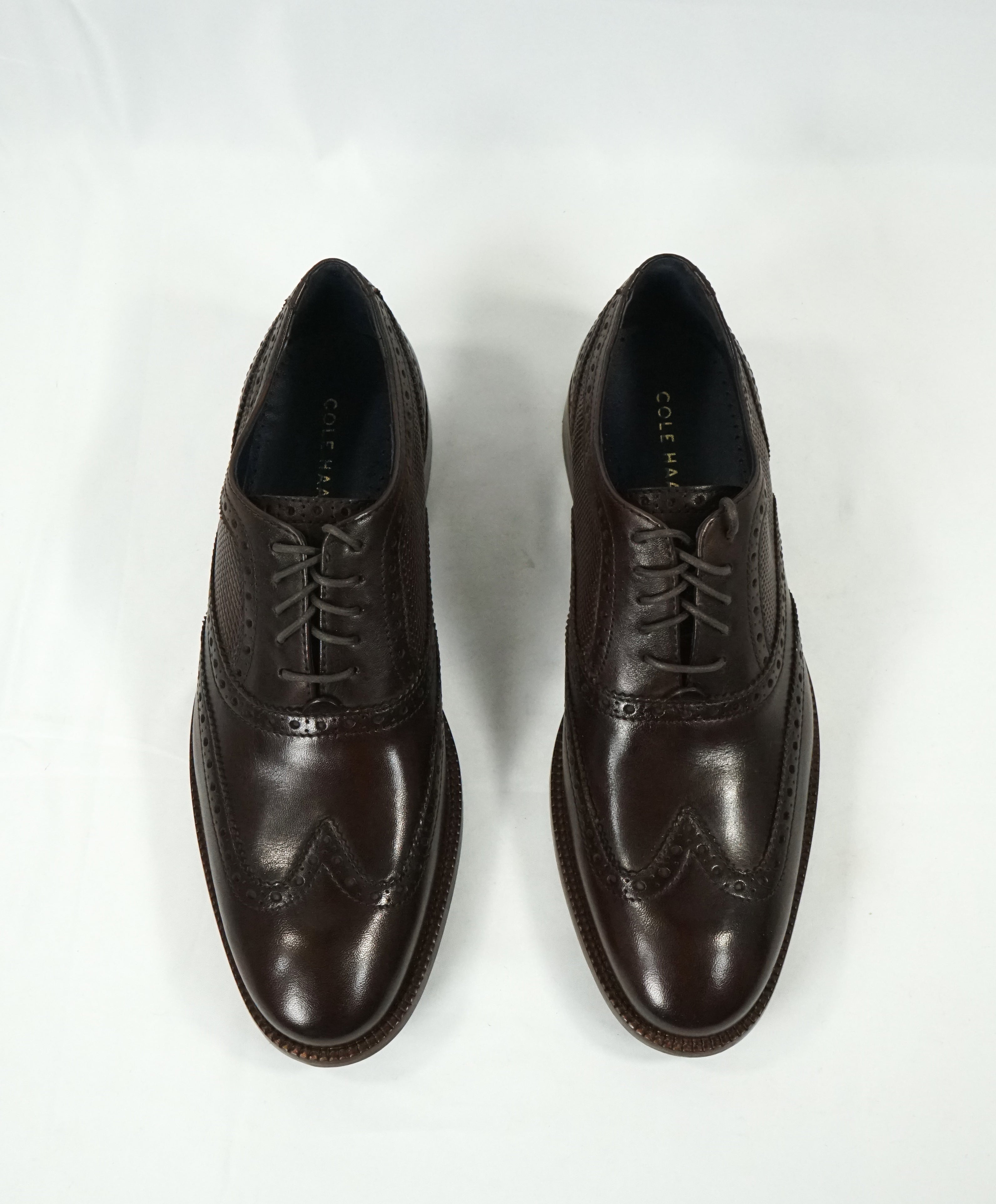 COLE HAAN - "Williams" Leather Wingtip Oxfords Padded Insole - 10.5