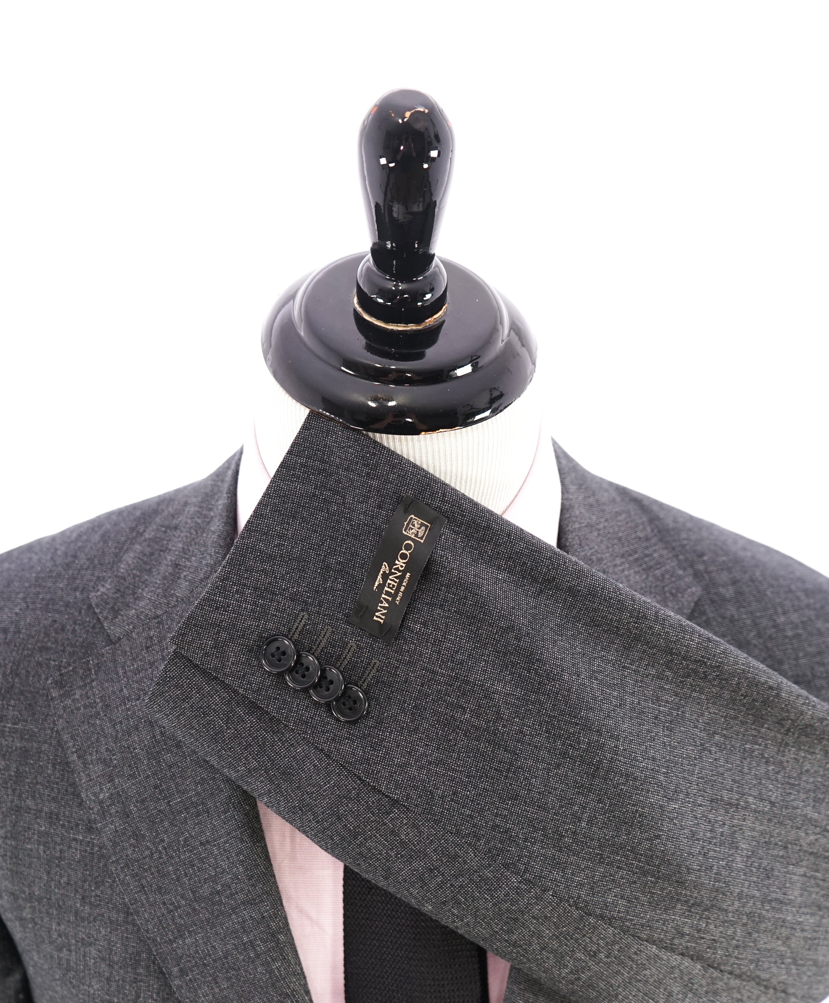 CORNELIANI - Gray "Salt n' Pepper" Super 110's Flannel 18,25 Microns Suit - 46R