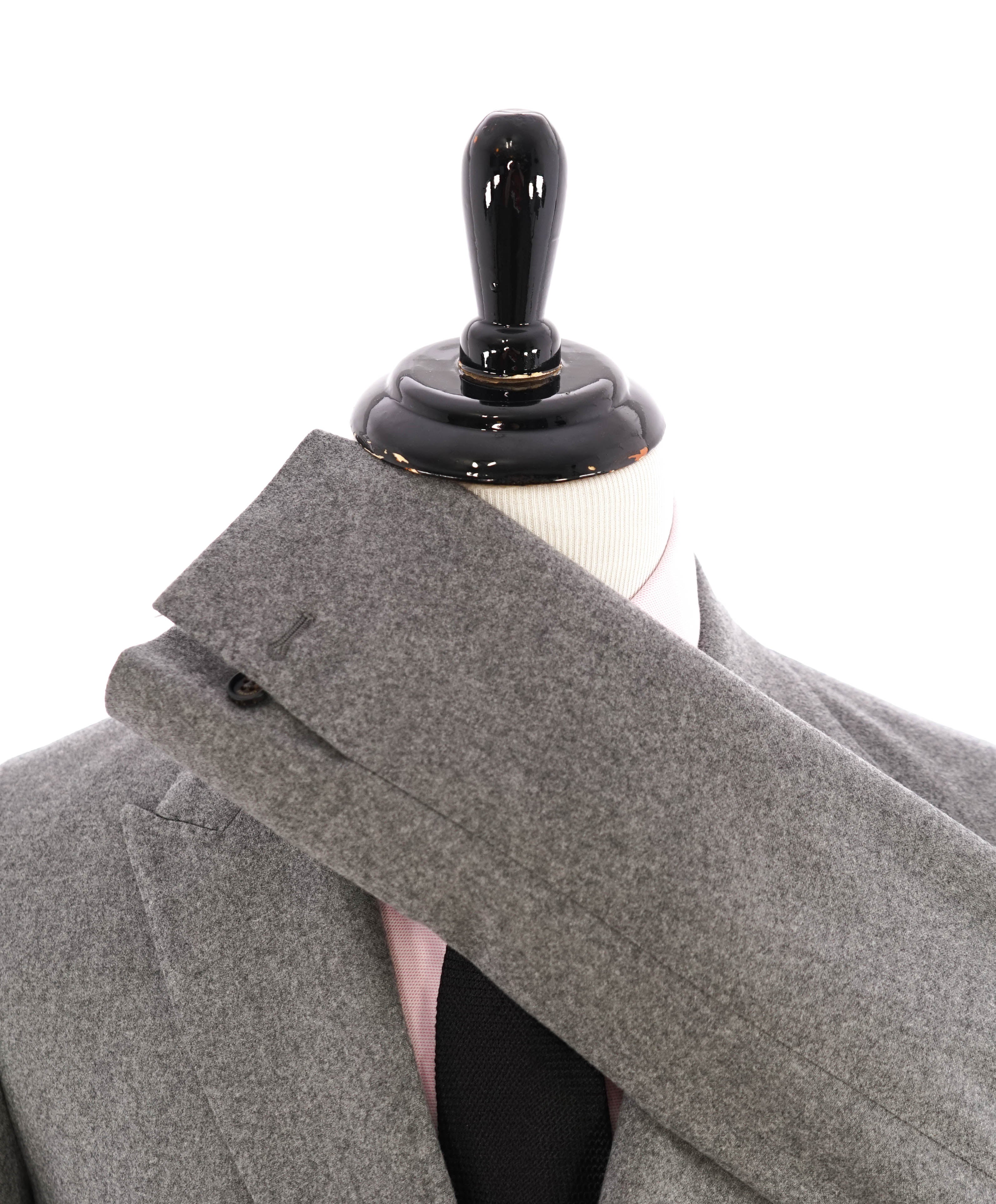 ELEVENTY - Gray Flannel Wool Double Breasted Semi-Lined Blazer - 40 (50 EU)