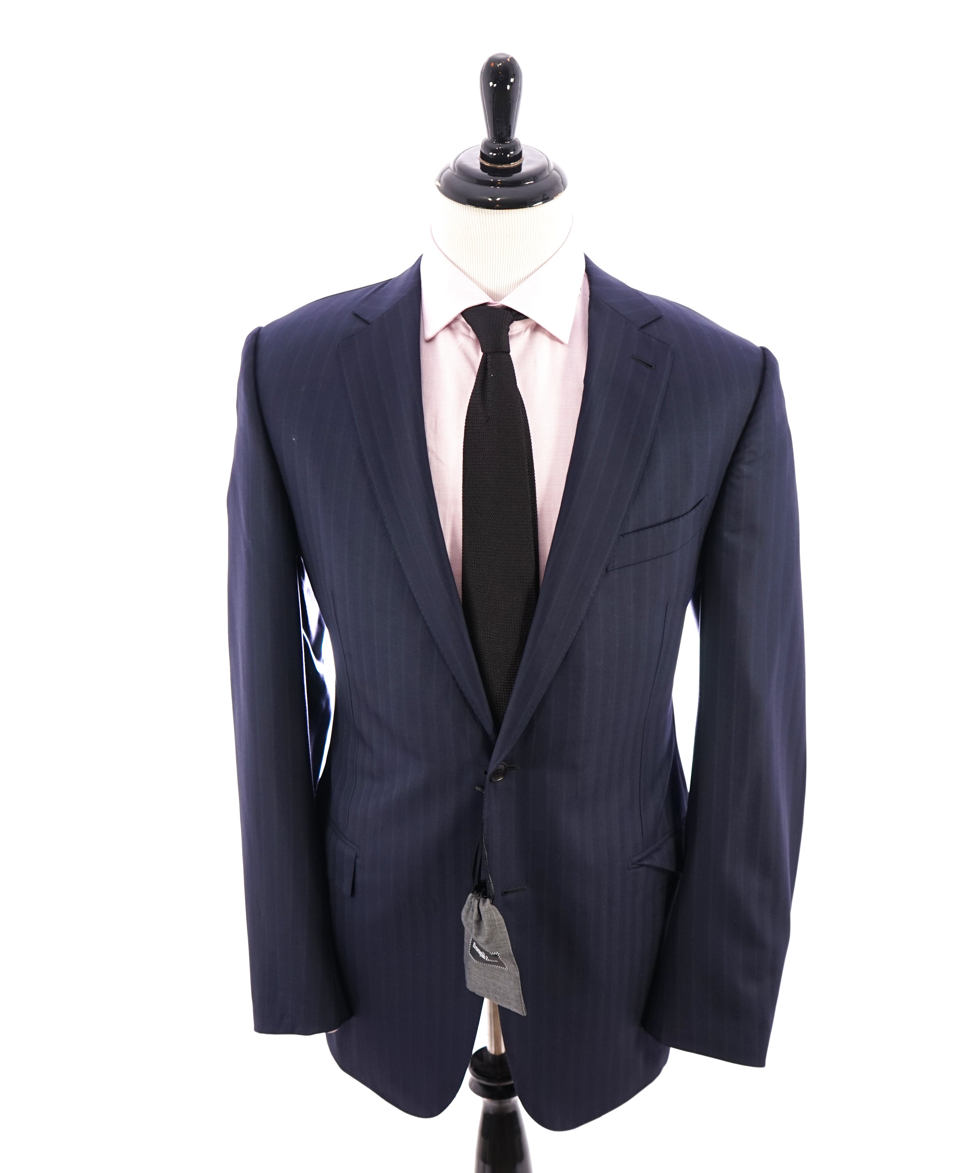 ERMENEGILDO ZEGNA -"15 MILMIL 15" Notch Lapel Premium Blue Power Suit - 46L