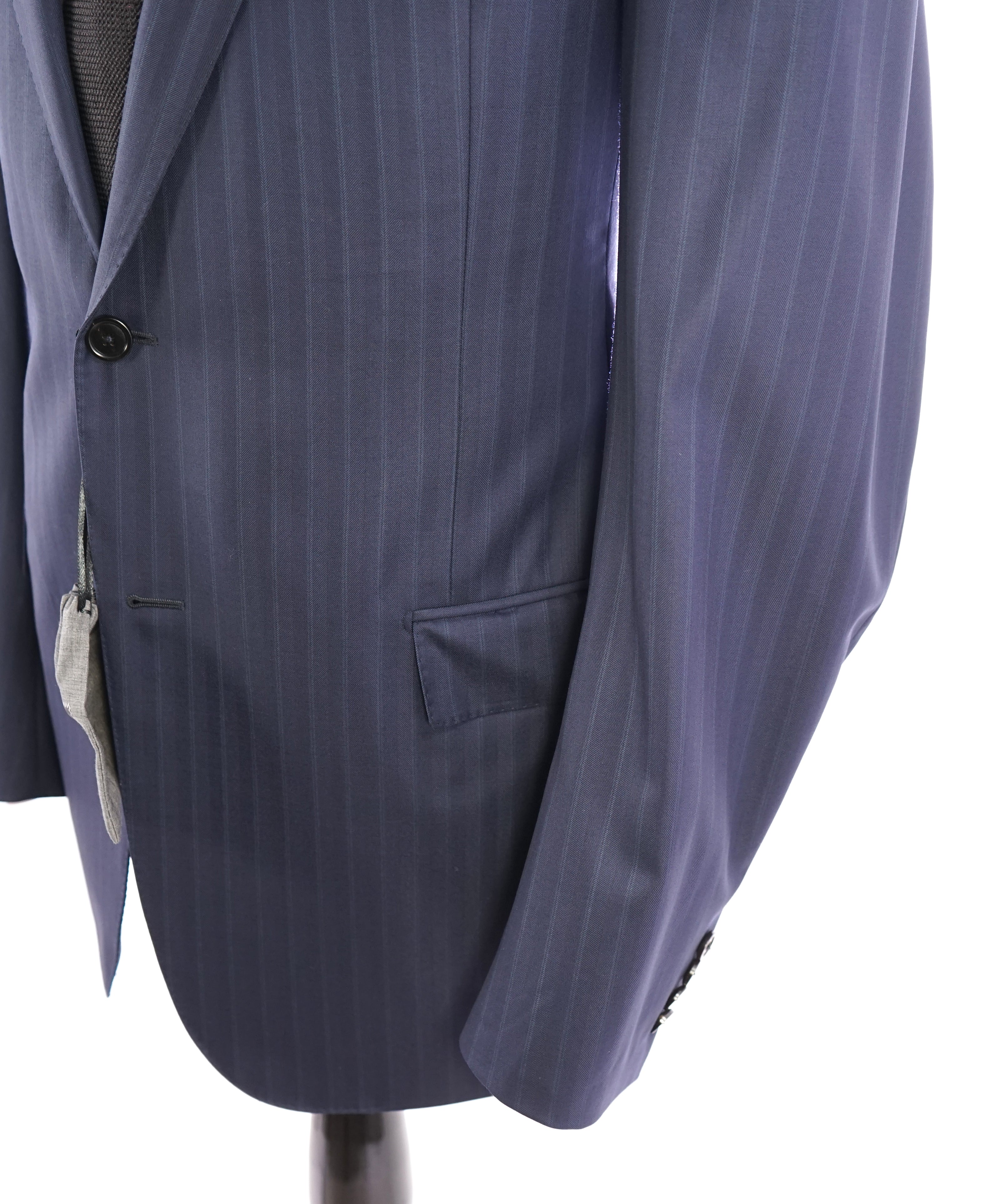 ERMENEGILDO ZEGNA -"15 MILMIL 15" Notch Lapel Premium Blue Power Suit - 46L