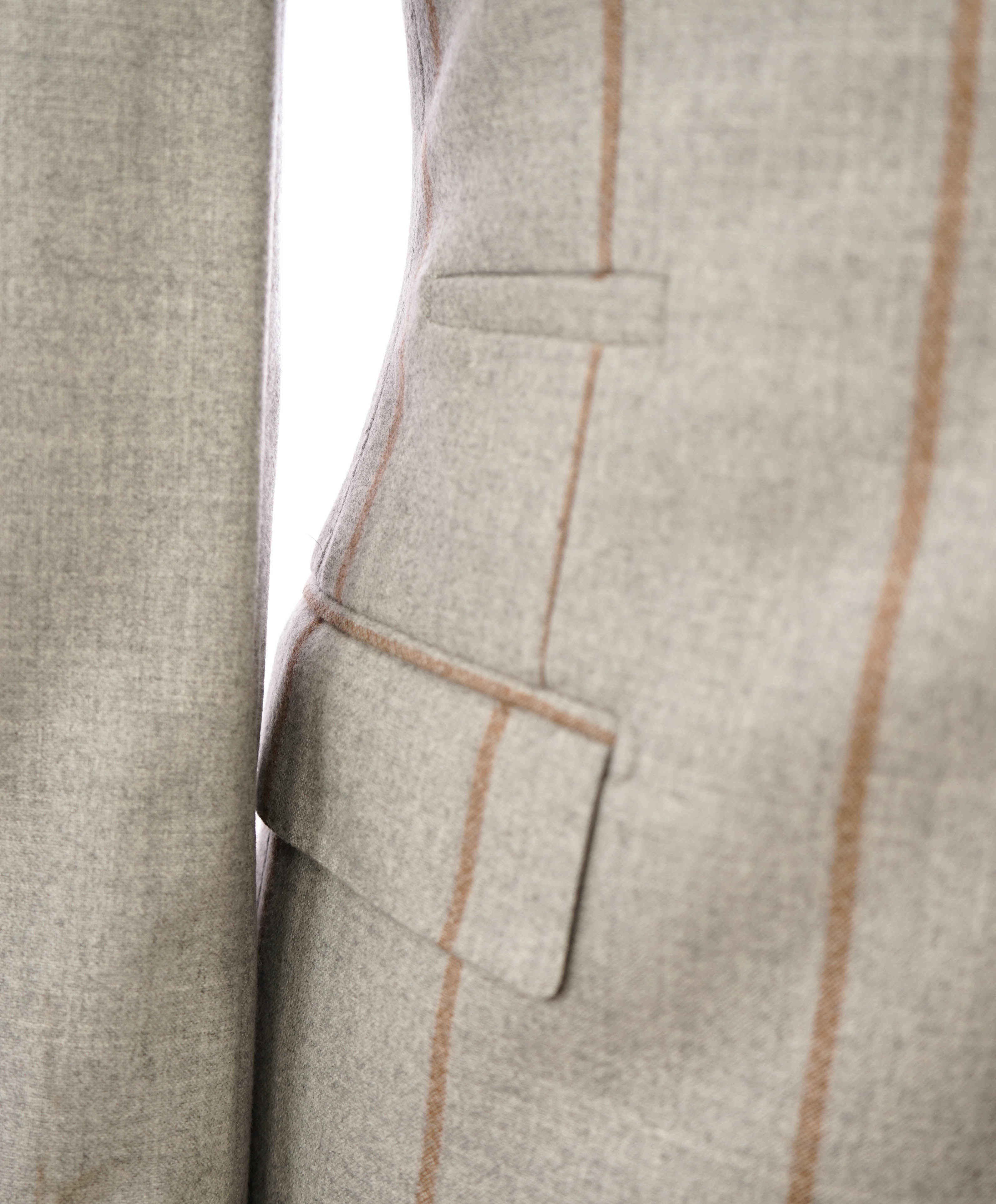 ELEVENTY - Gray & Camel Bold Stripe PURE WOOL Blazer - 40 US (50EU)