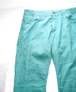 INCOTEX - "COTTON / LINEN" Mint Green 5-Pocket LOGO Premium Pants - 34W