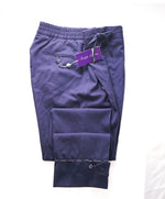 RALPH LAUREN PURPLE LABEL - Wool Flannel Joggers Flat Front Pants - 34W