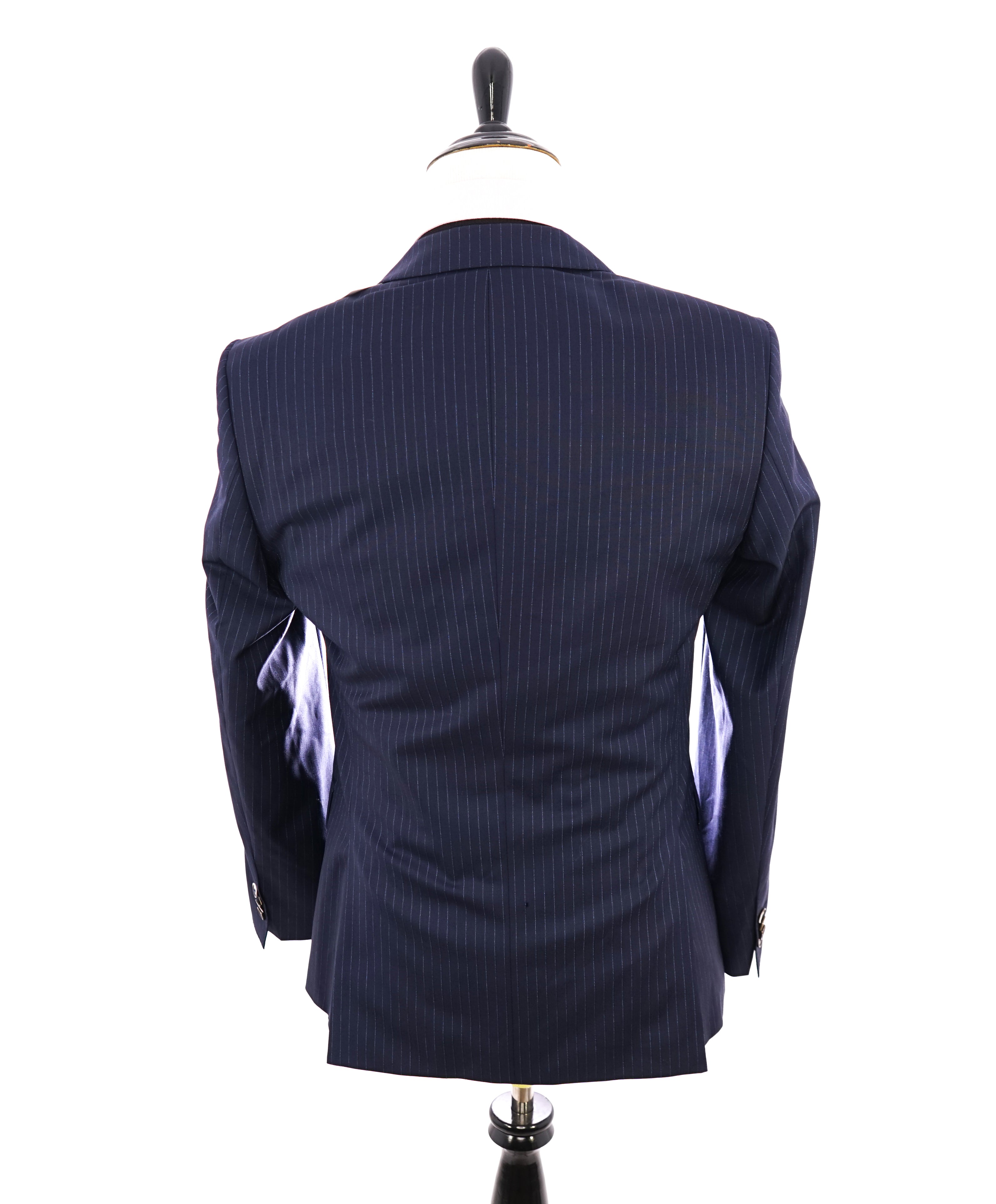 HUGO BOSS - Blue Stripe "TRABALDO TOGNA" Fabric Suit W MOP Buttons - 38R