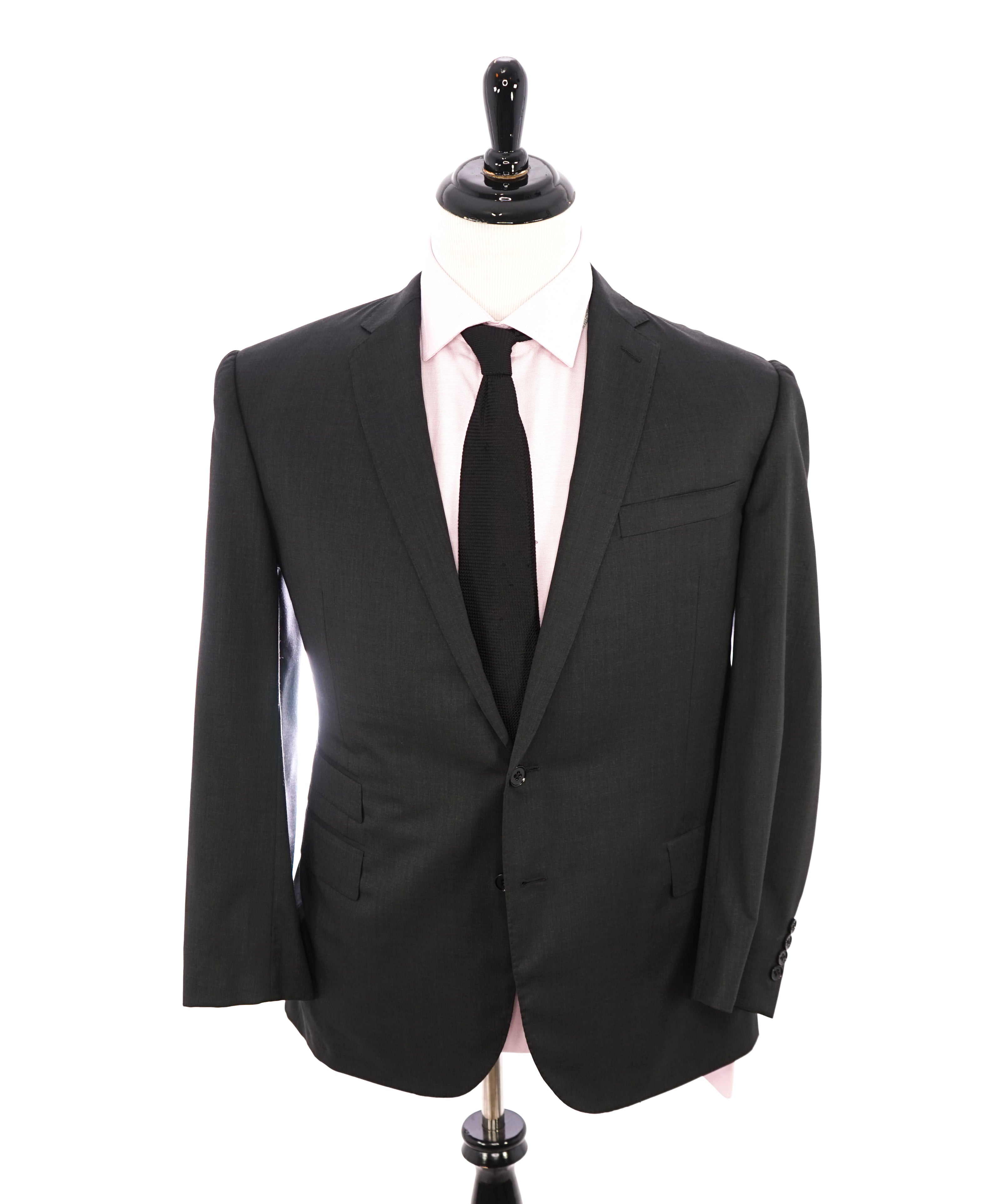 RALPH LAUREN BLACK LABEL - "Anthony" Gray All-Season Notch lapel Suit - 44R