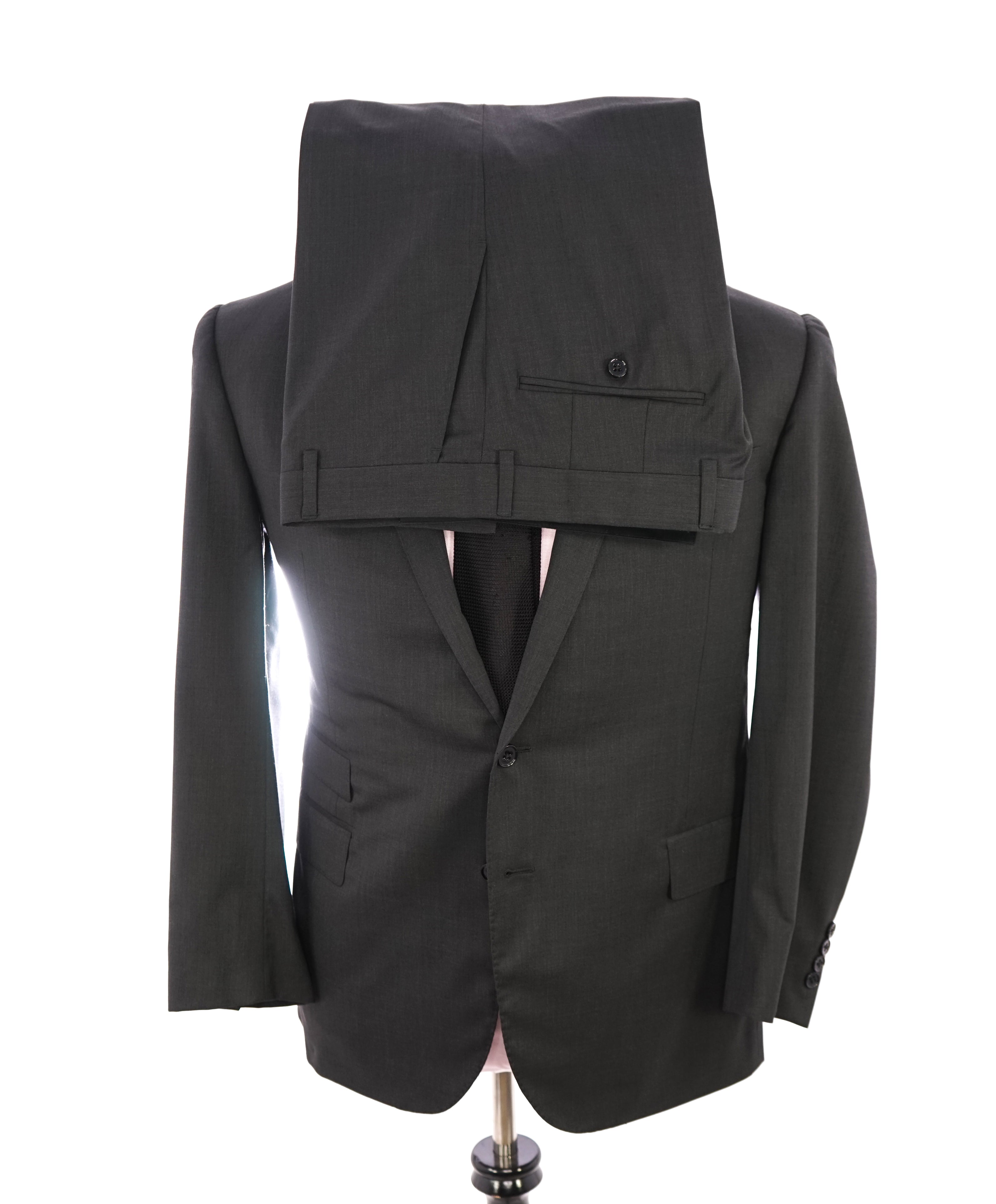 RALPH LAUREN BLACK LABEL - "Anthony" Gray All-Season Notch lapel Suit - 44R