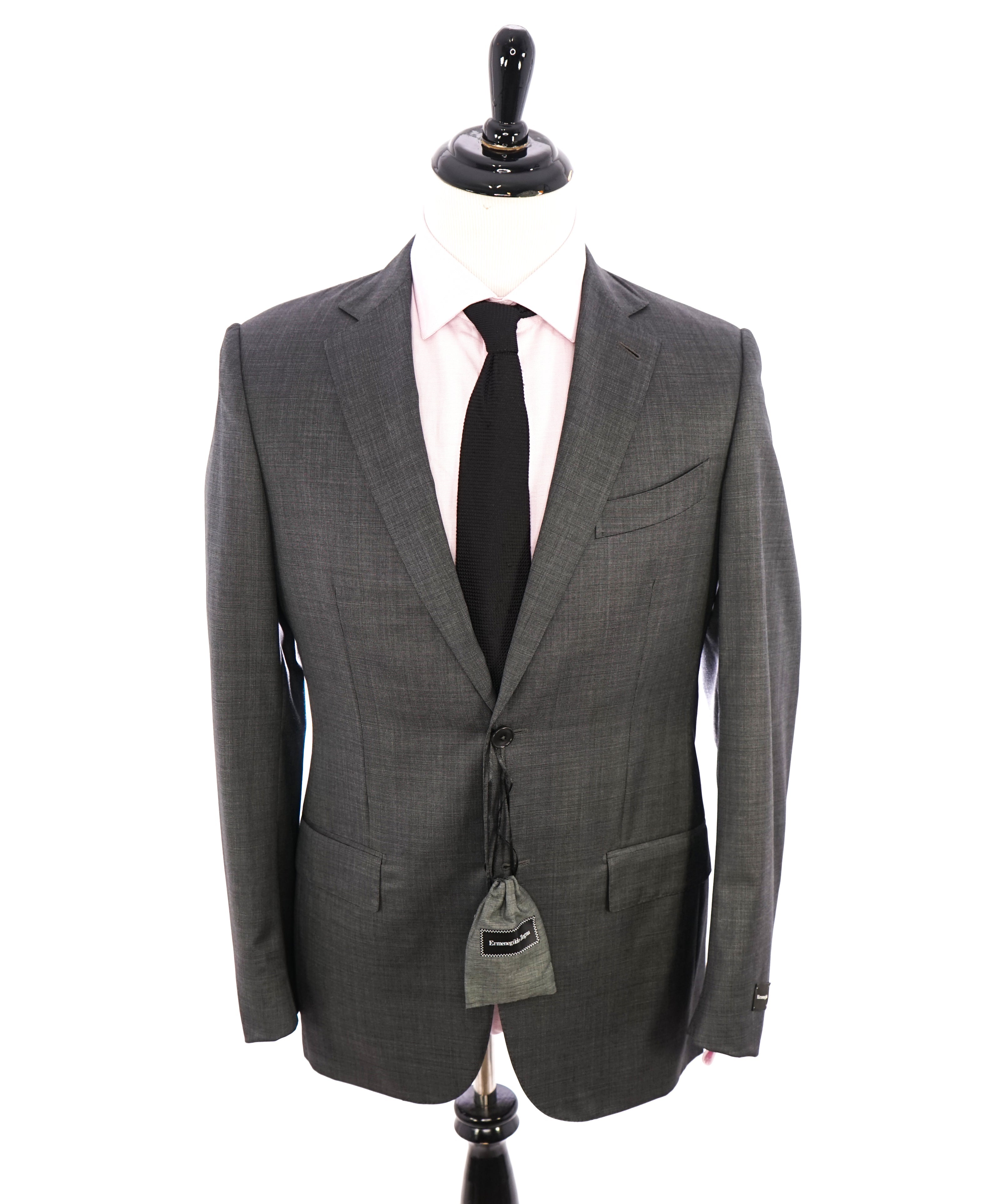 ERMENEGILDO ZEGNA - “Multiseason" Gray Birdseye Notch Lapel Suit - 40S