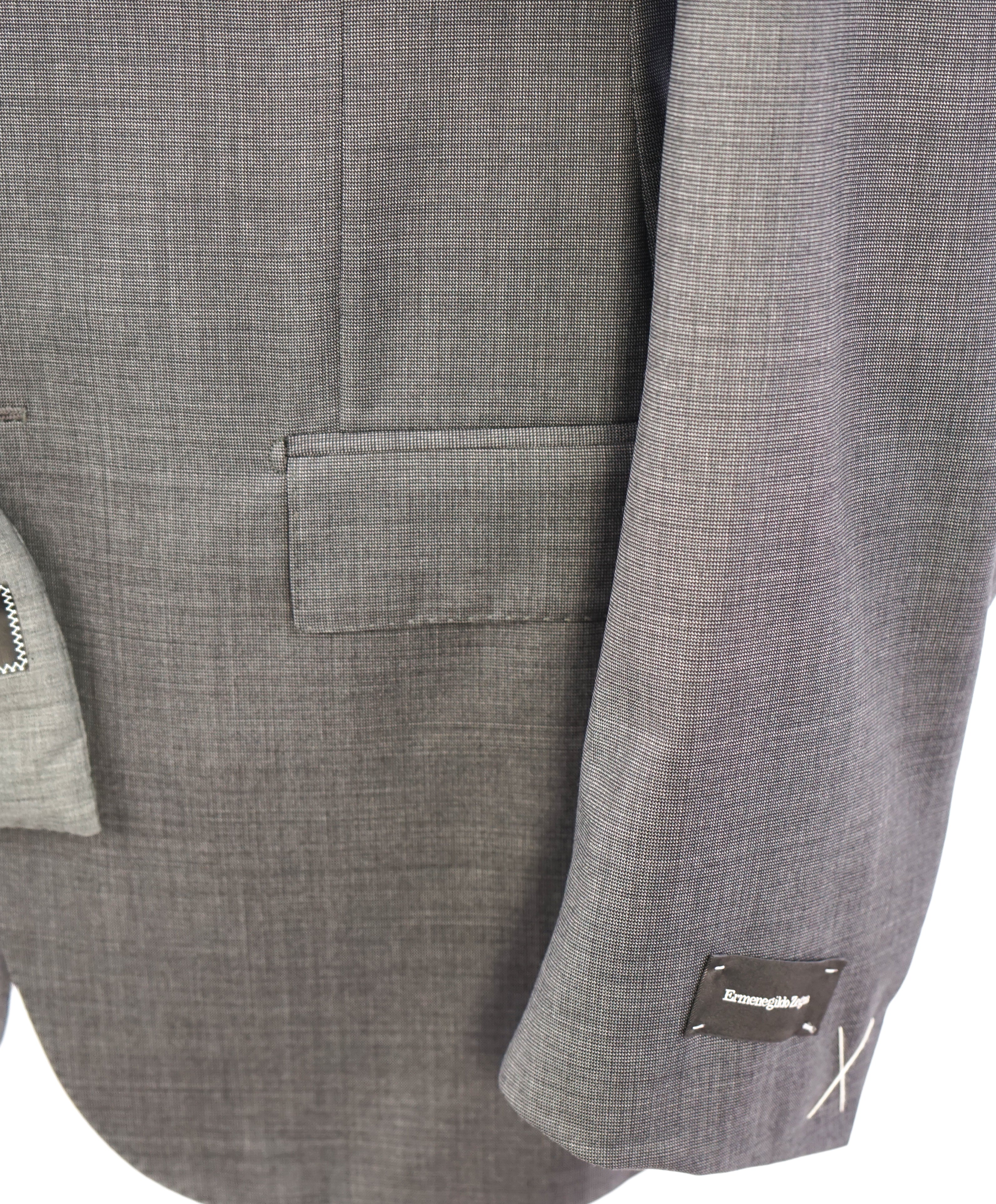 ERMENEGILDO ZEGNA - “Multiseason" Gray Birdseye Notch Lapel Suit - 38R