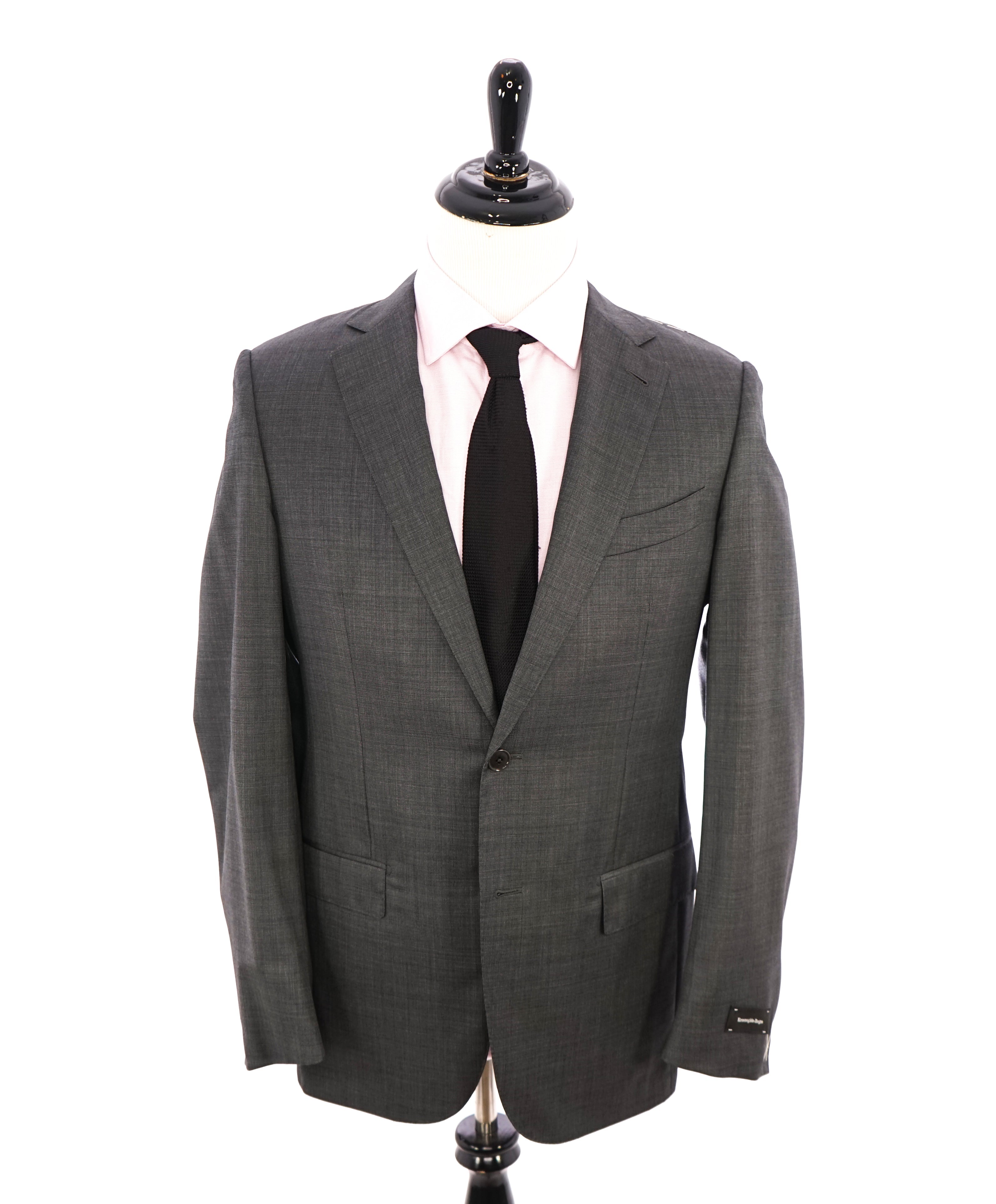 ERMENEGILDO ZEGNA - “Multiseason" Gray Birdseye Notch Lapel Suit - 40S