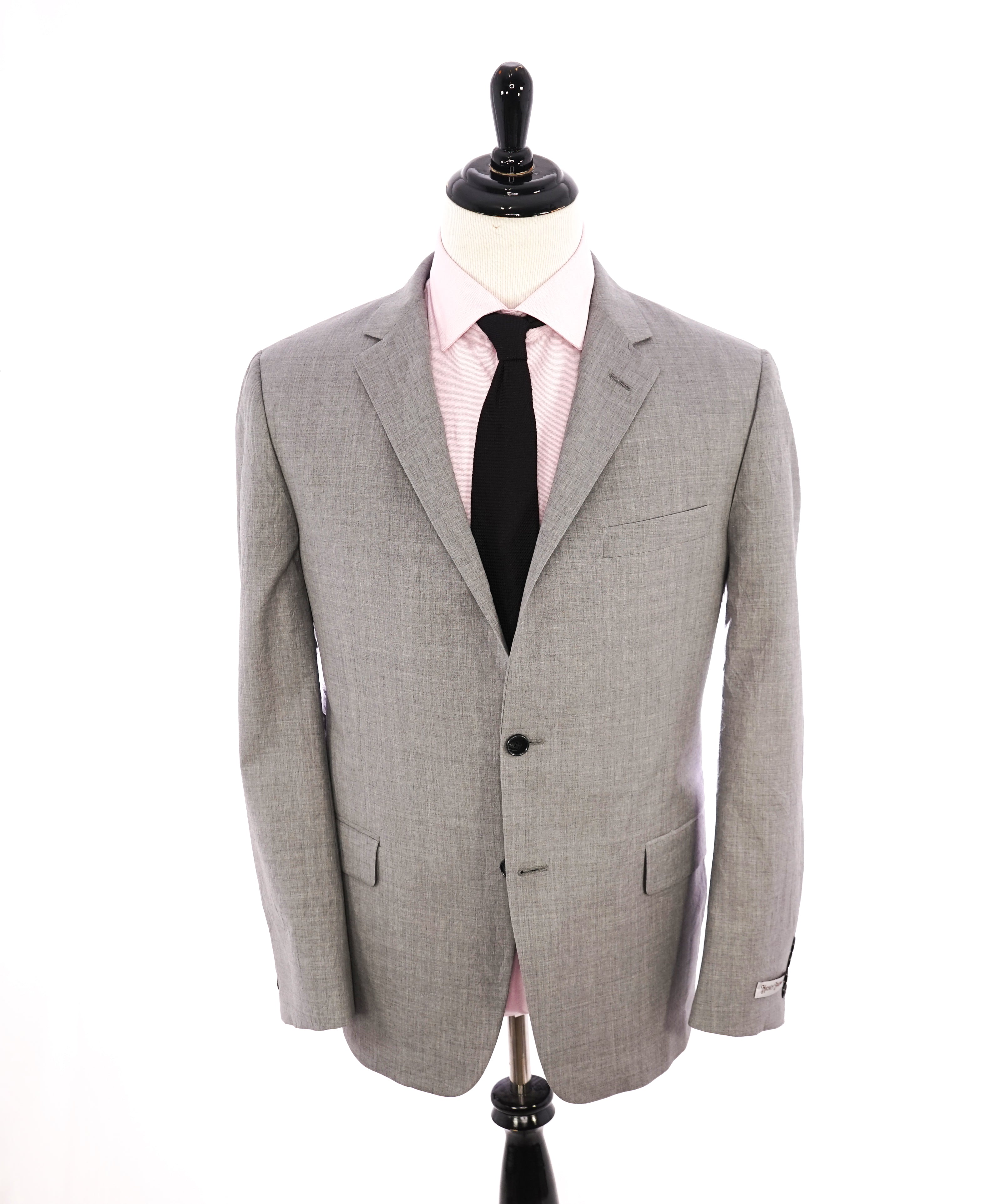 HICKEY FREEMAN - Gray "Light Weight" Distressed Casual Style Wool Blazer - 44R