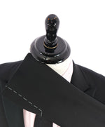 RALPH LAUREN PURPLE LABEL - Peak Lapel Black Tuxedo Suit With Side Tabs - 42L