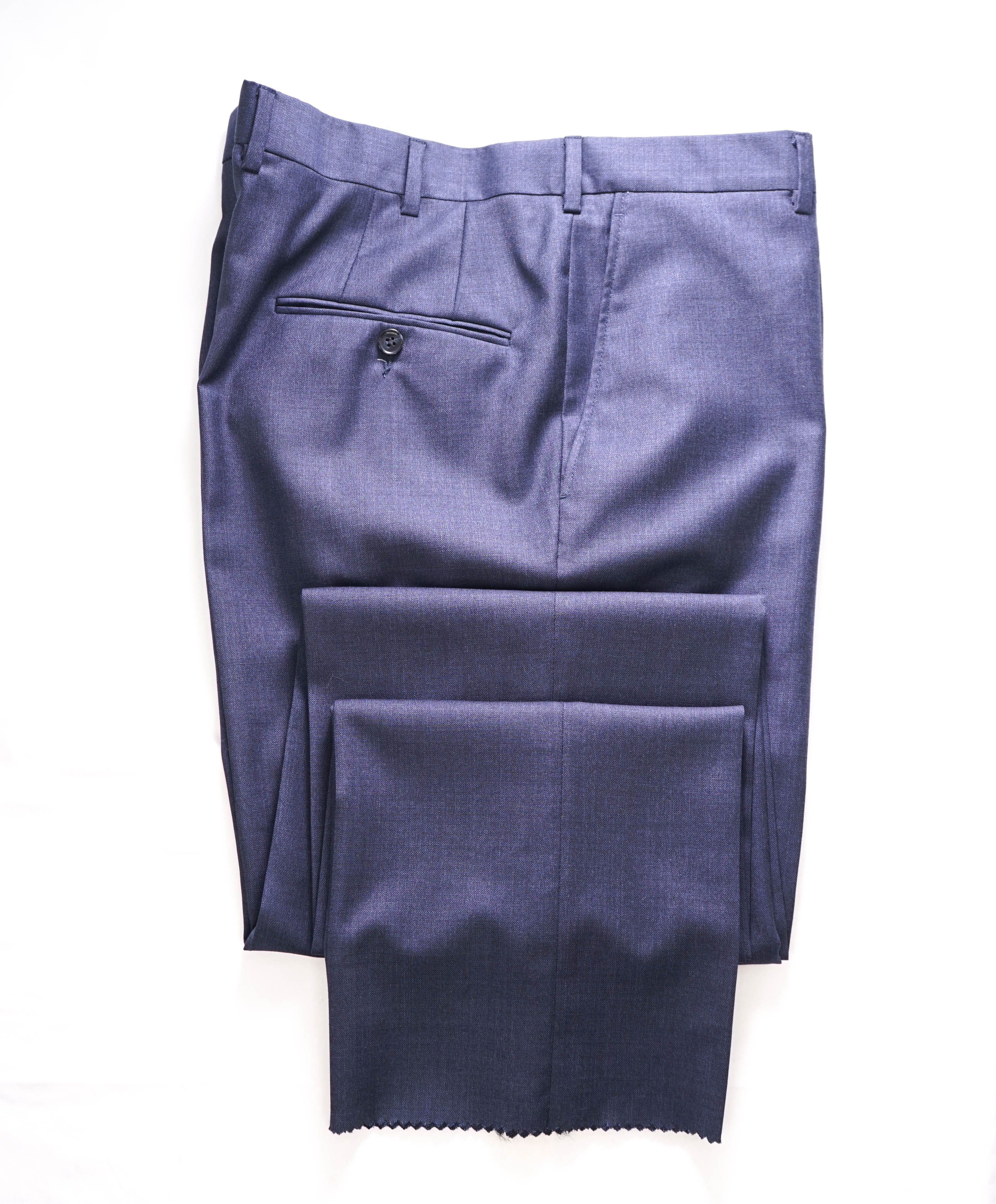 HICKEY FREEMAN -  Mid Blue *CLOSET STAPLE* Wool Flat Front Dress Pants - 38W