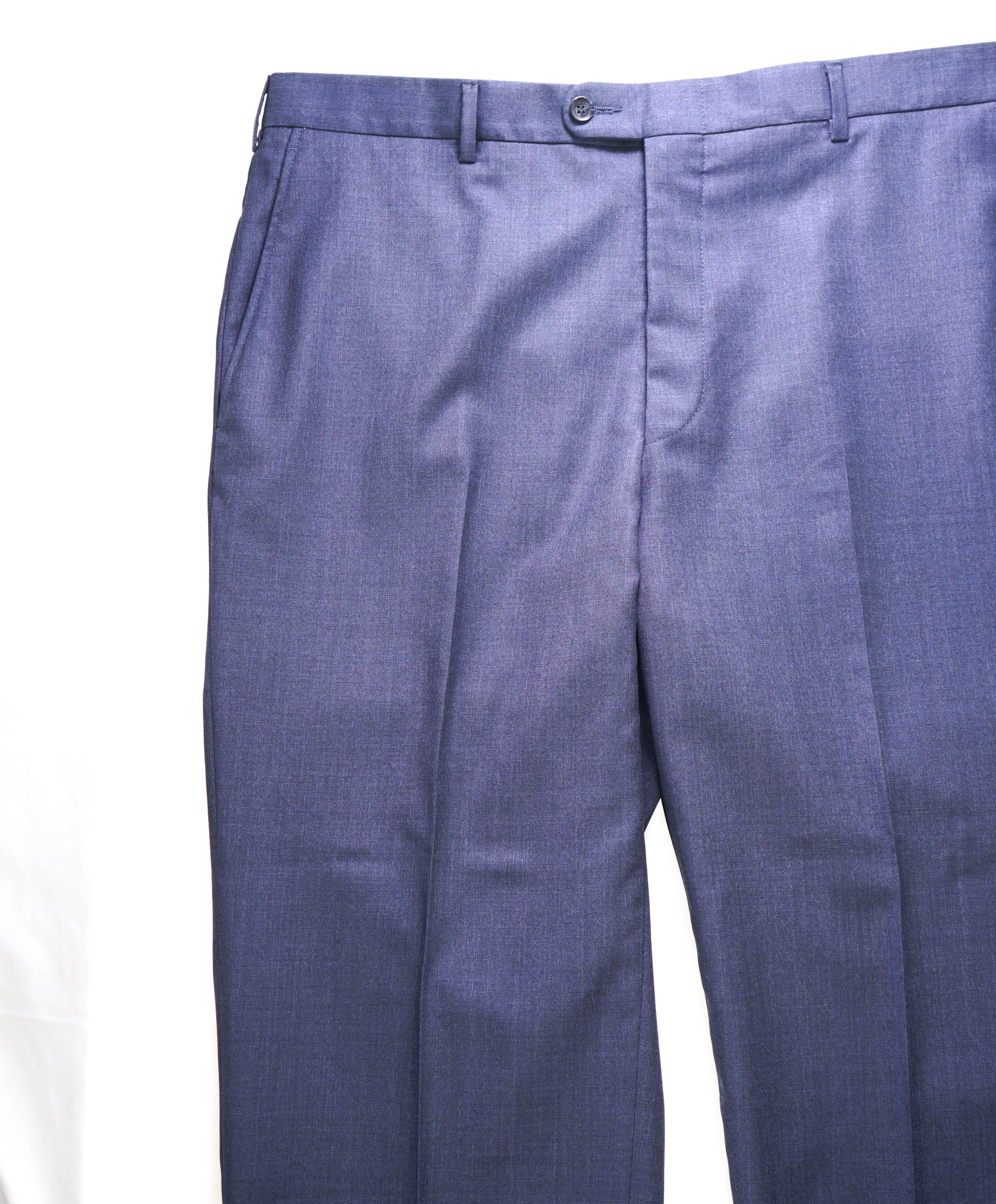 HICKEY FREEMAN -  Mid Blue *CLOSET STAPLE* Wool Flat Front Dress Pants - 38W