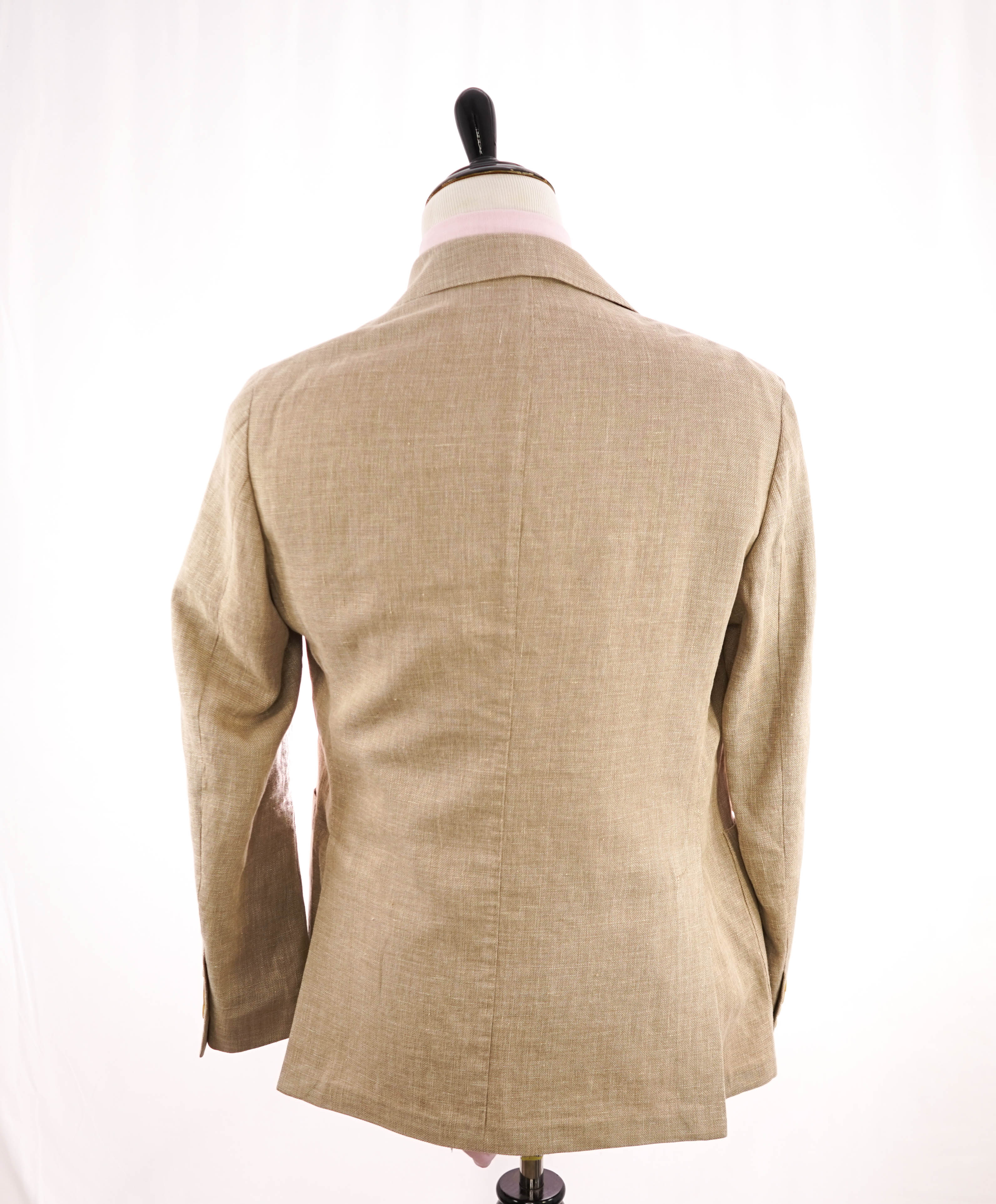 ELEVENTY - Oxford Weave Neutral COTTON/LINEN Ivory Button Blazer - 40 (50 EU)