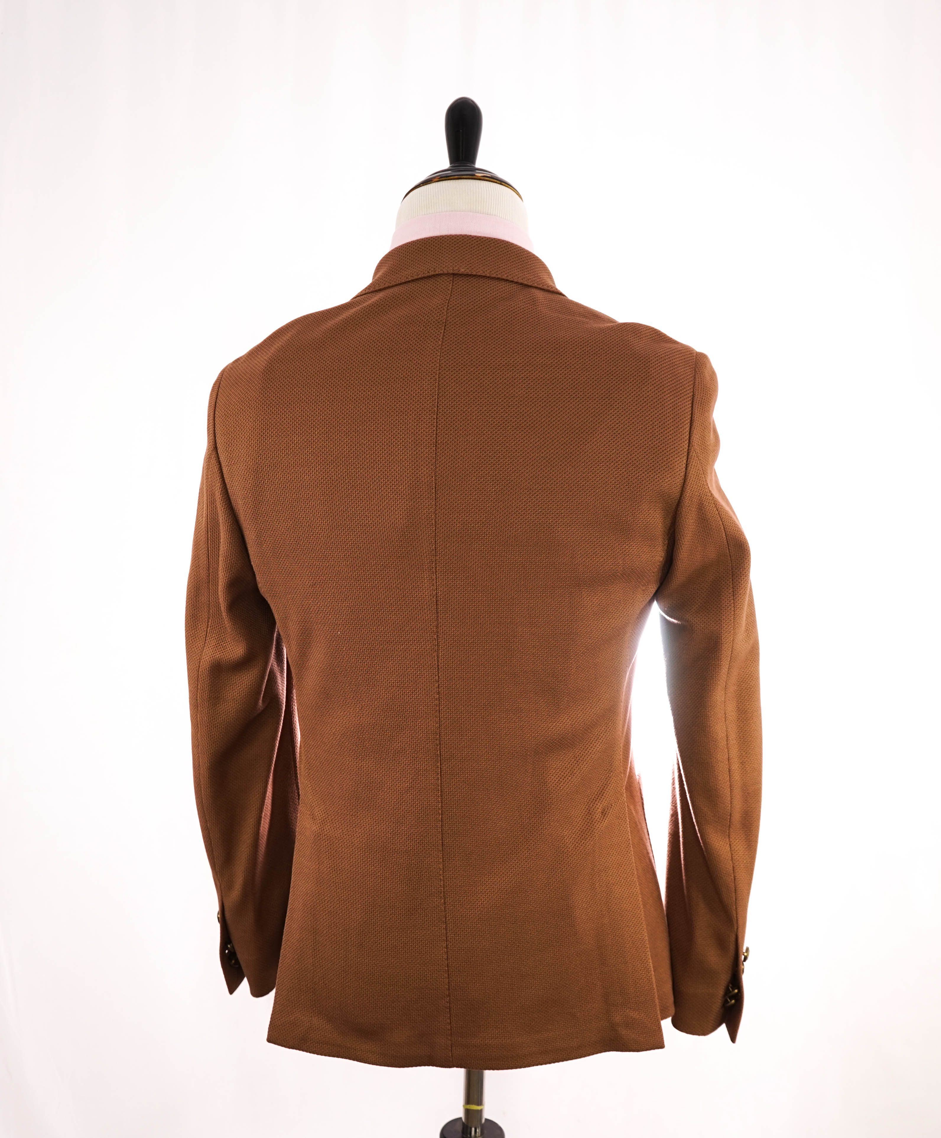 ELEVENTY - Woven Double Breasted Gold LOGO Buttons Cotton Blazer - 40 (50 EU)