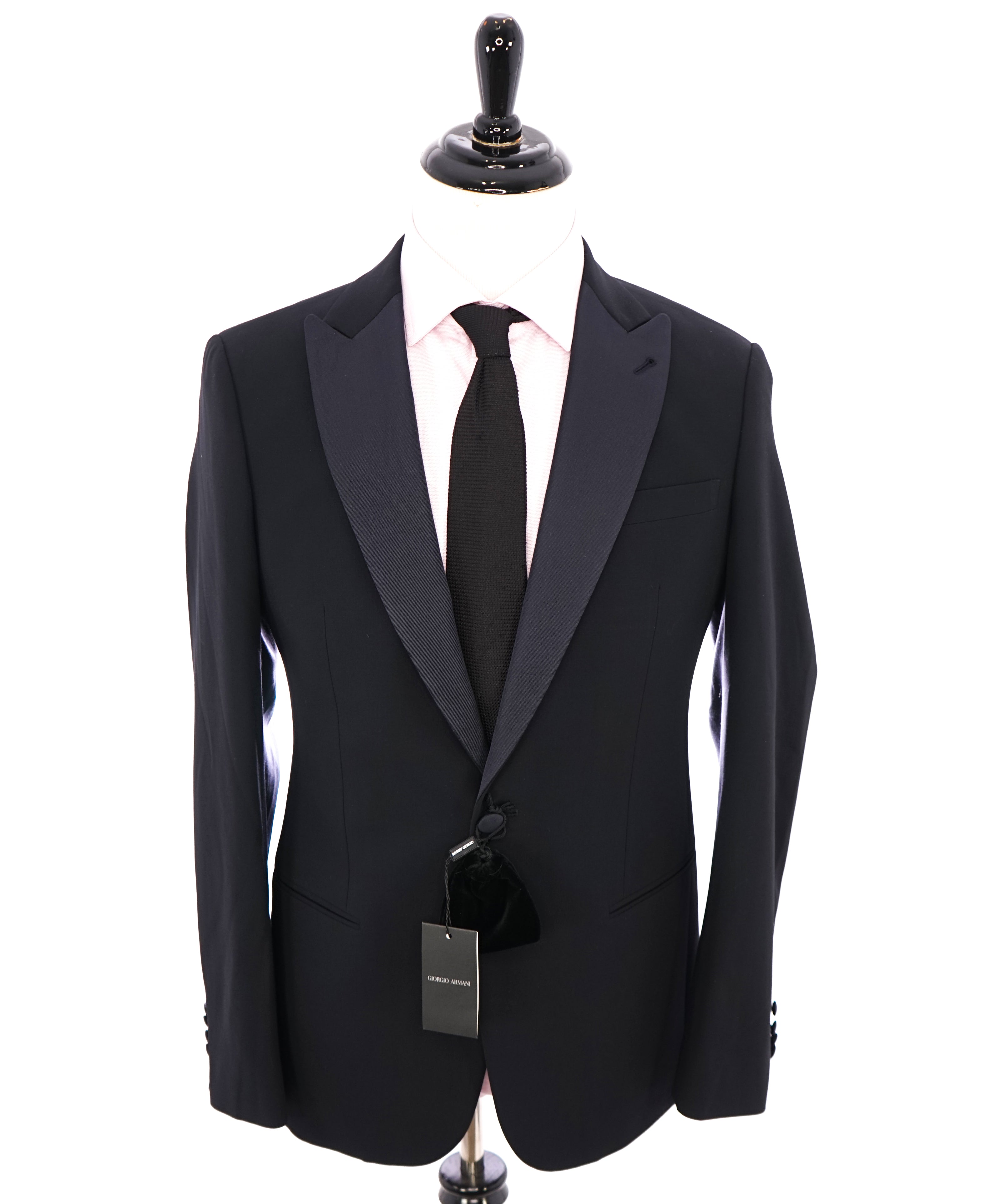 GIORGIO ARMANI - "SOHO" Midnight Blue SILK LINED Peak Lapel Tuxedo - 40R