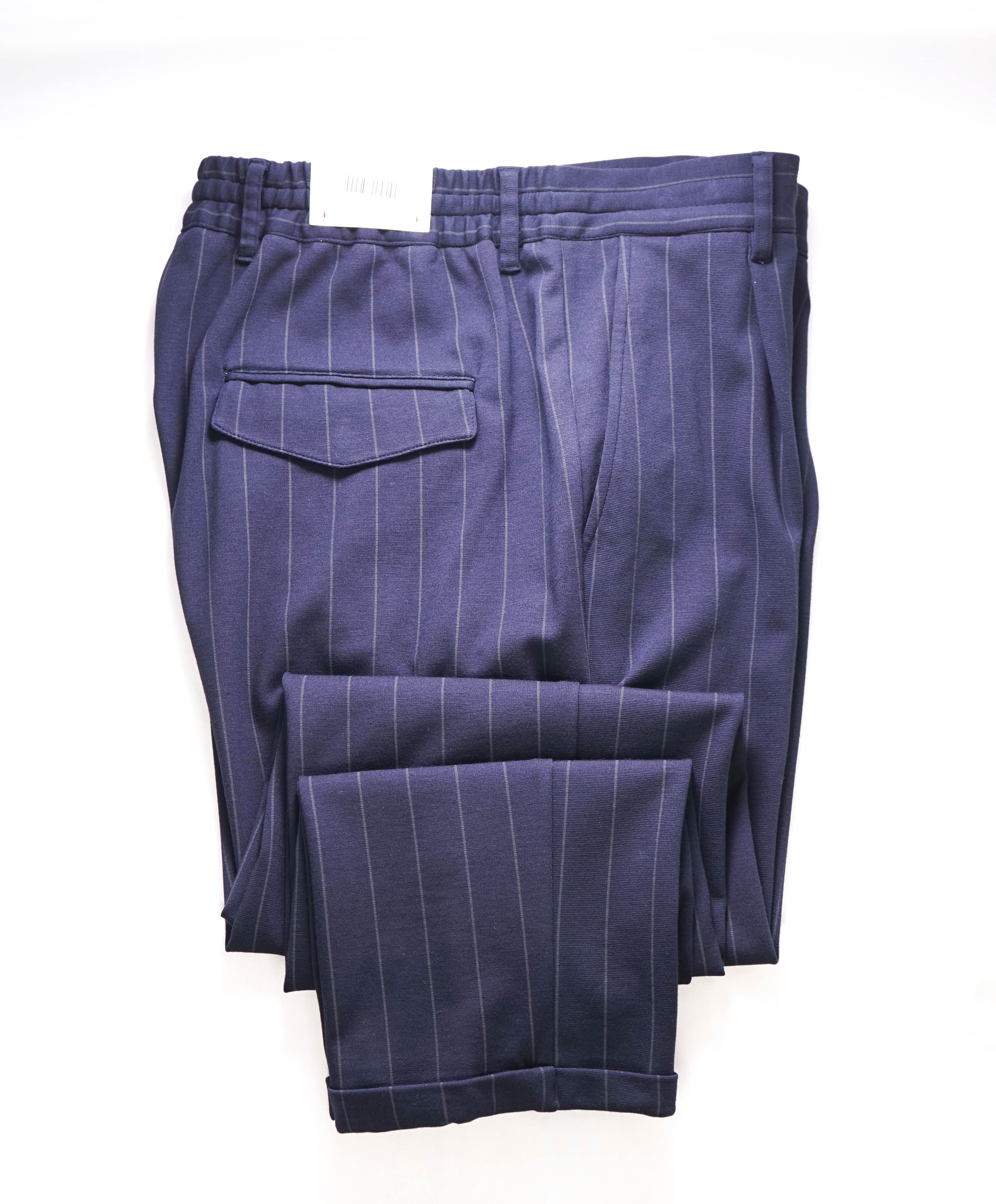 $545 ELEVENTY - JOGGER *Draw String* Blue Chalk Stripe Dress/Casual Pants- 38W