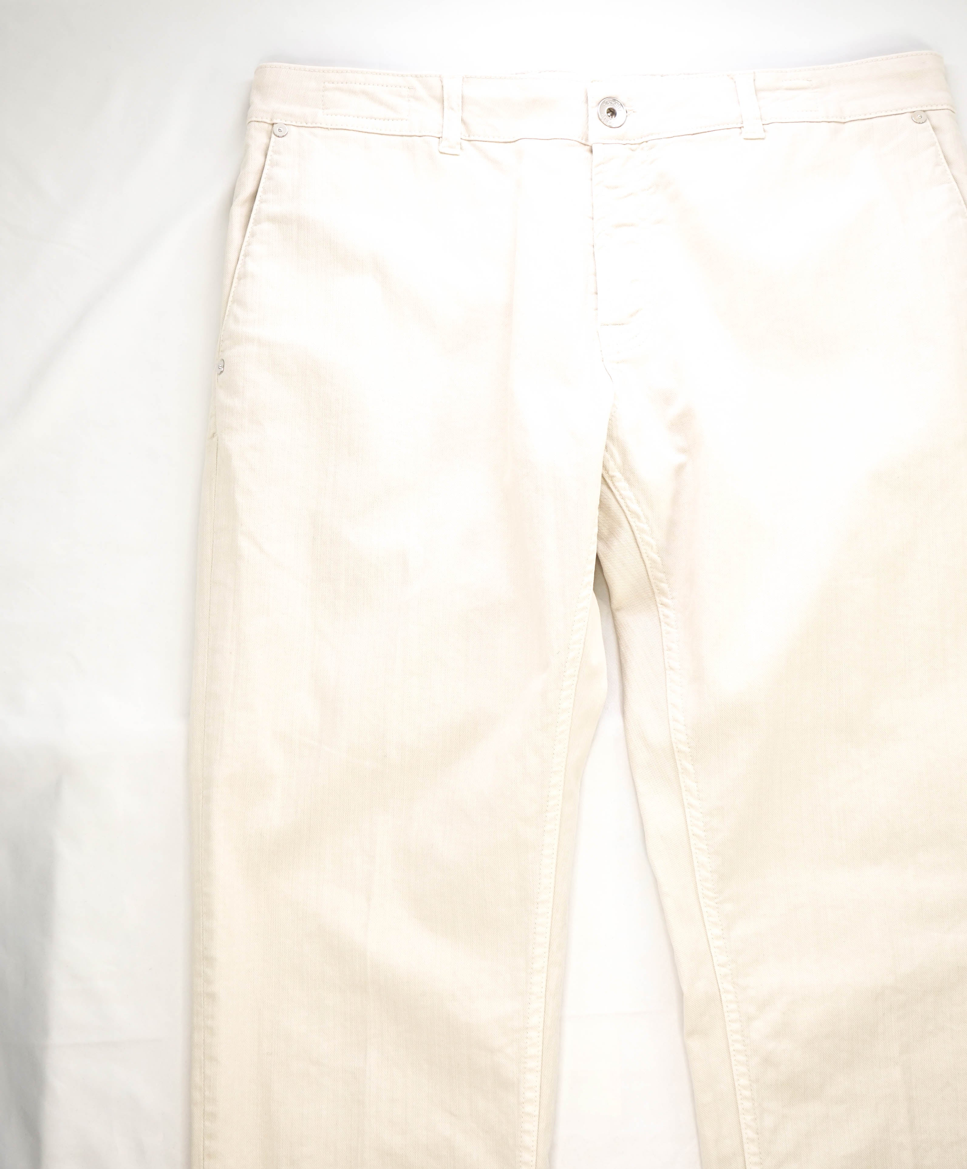 ELEVENTY - 5-Pocket Neutral Beige Chino Twill Cotton Pants - 36W