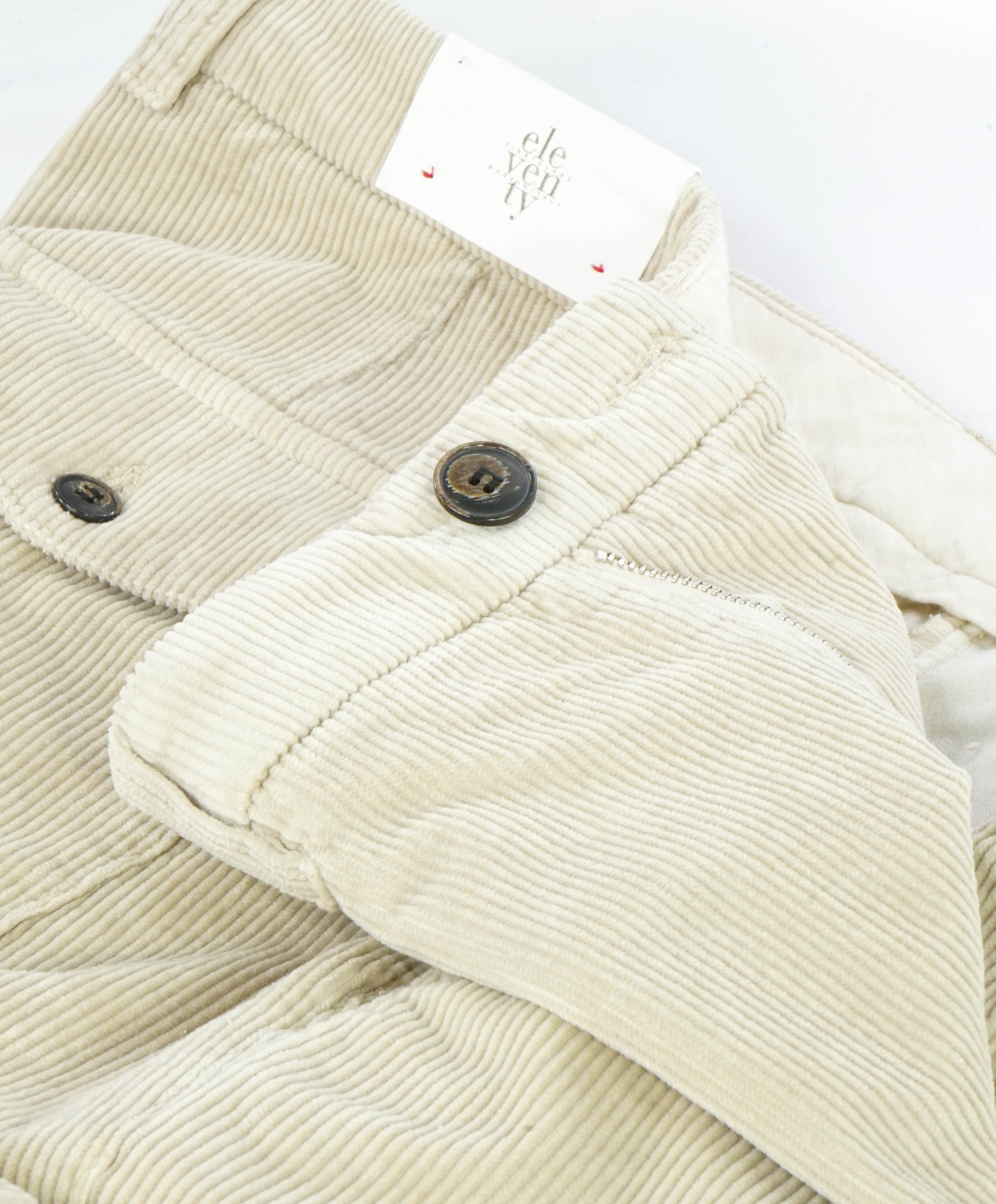 ELEVENTY - Cotton Sand Corduroy Flat Front Casual/Dress Pants- 40W