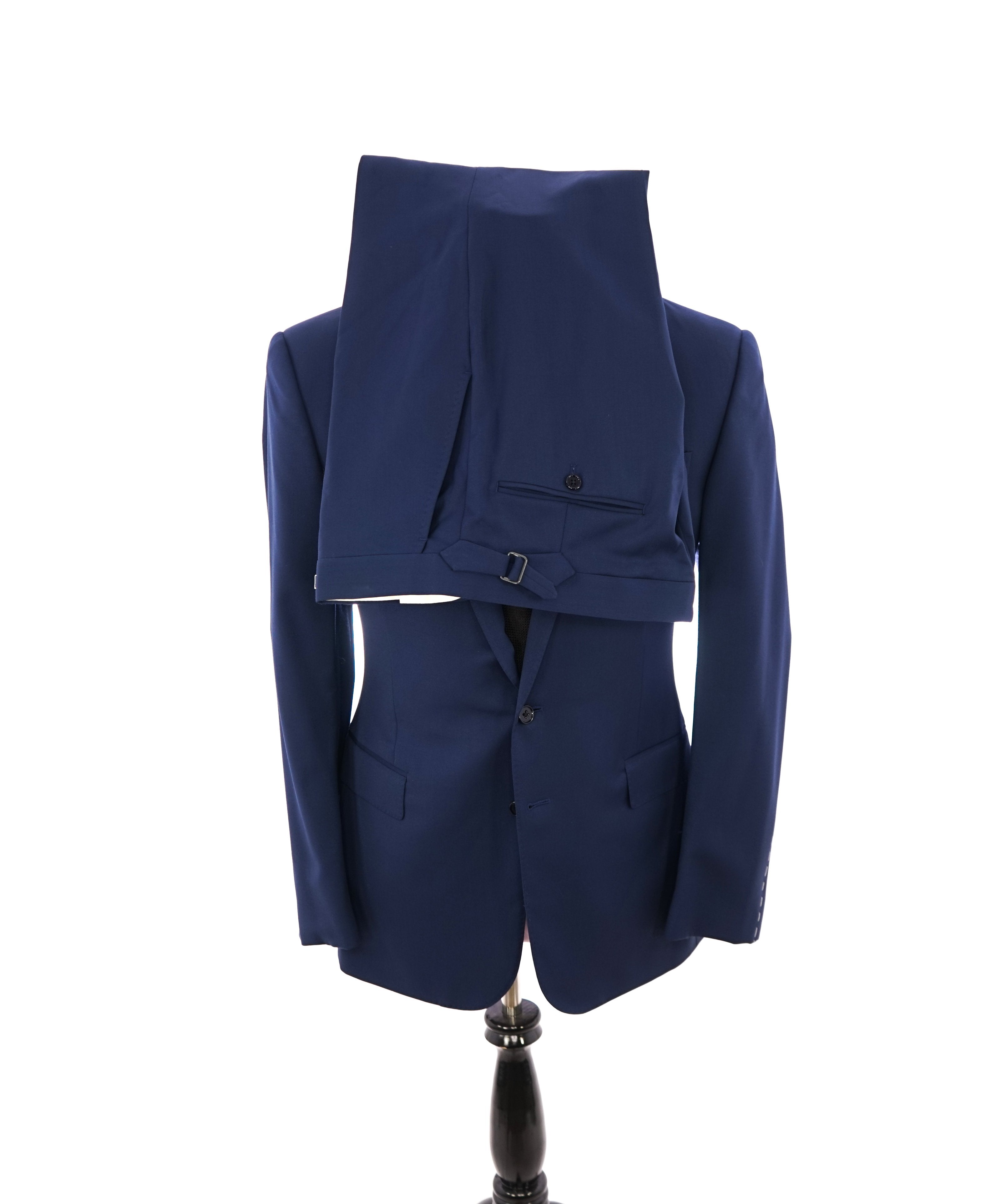 RALPH LAUREN PURPLE LABEL - Cobalt Bold Blue Solid “ANTHONY” Suit - 42R