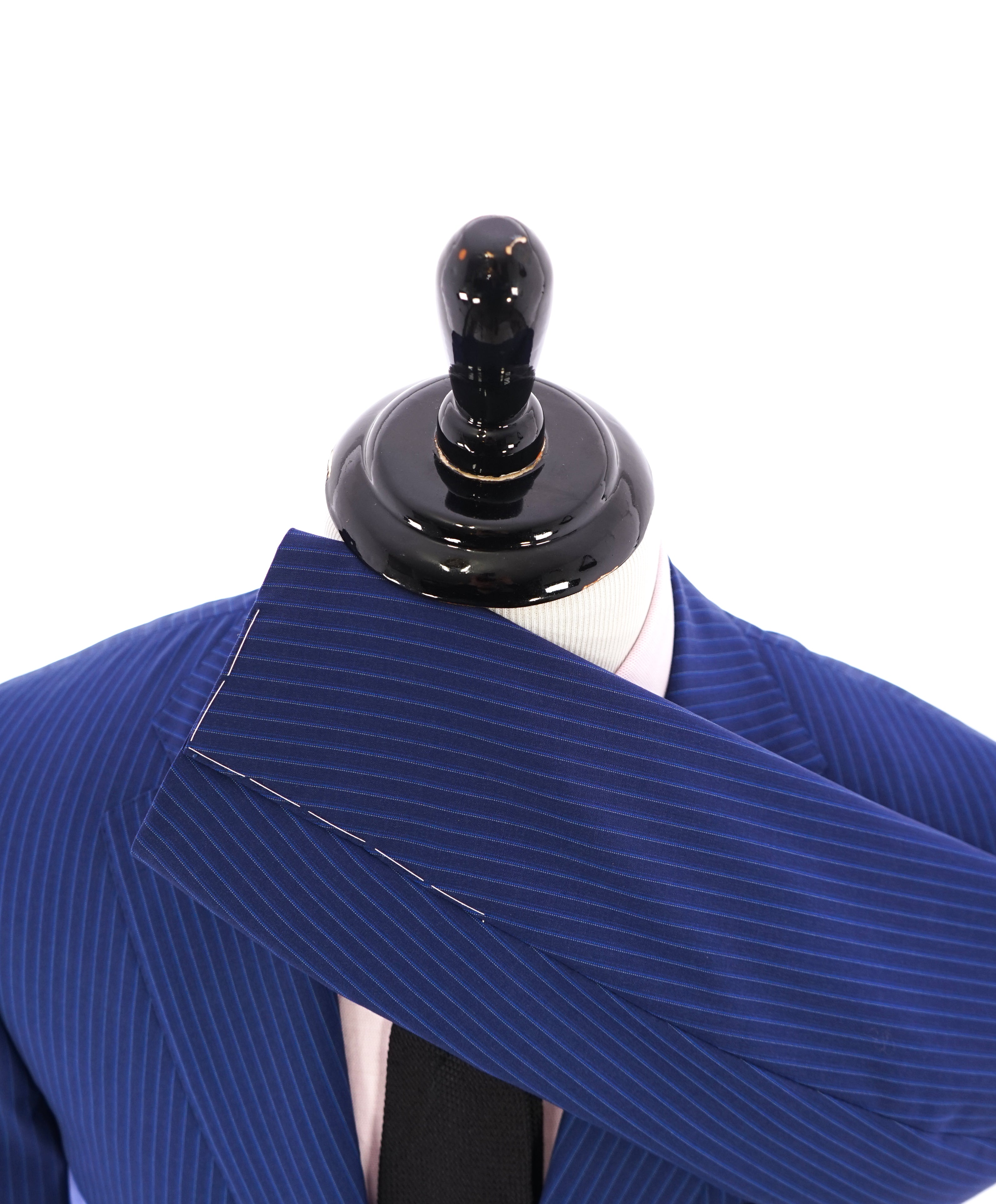 CORNELIANI - Cobalt Blue Stripe Blazer "Excellence" 15,75 Microns Extra Fine Wool- 42R