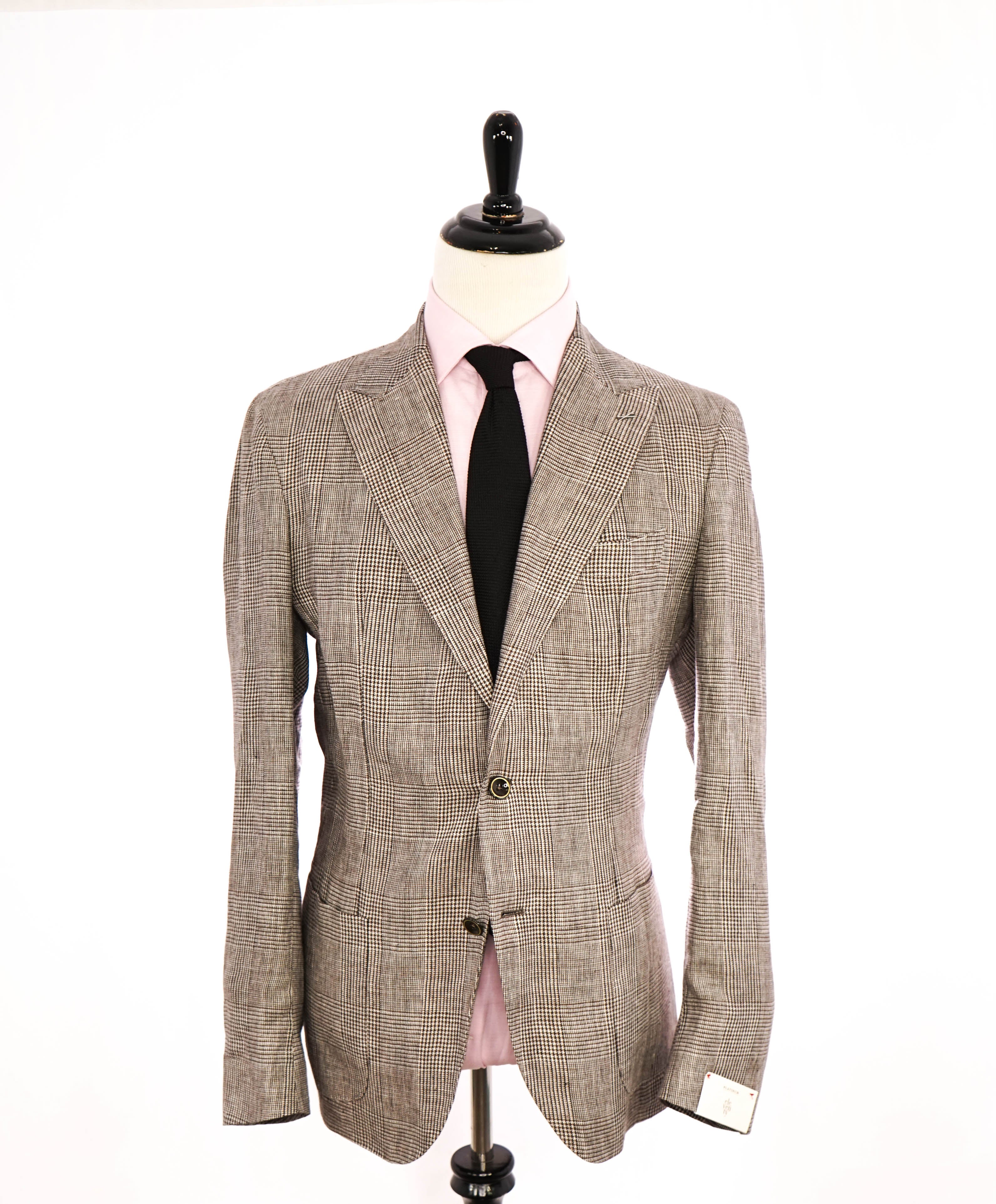 ELEVENTY - Prince Of Wales Check *PURE LINEN* Blazer - 44US (54 EU)