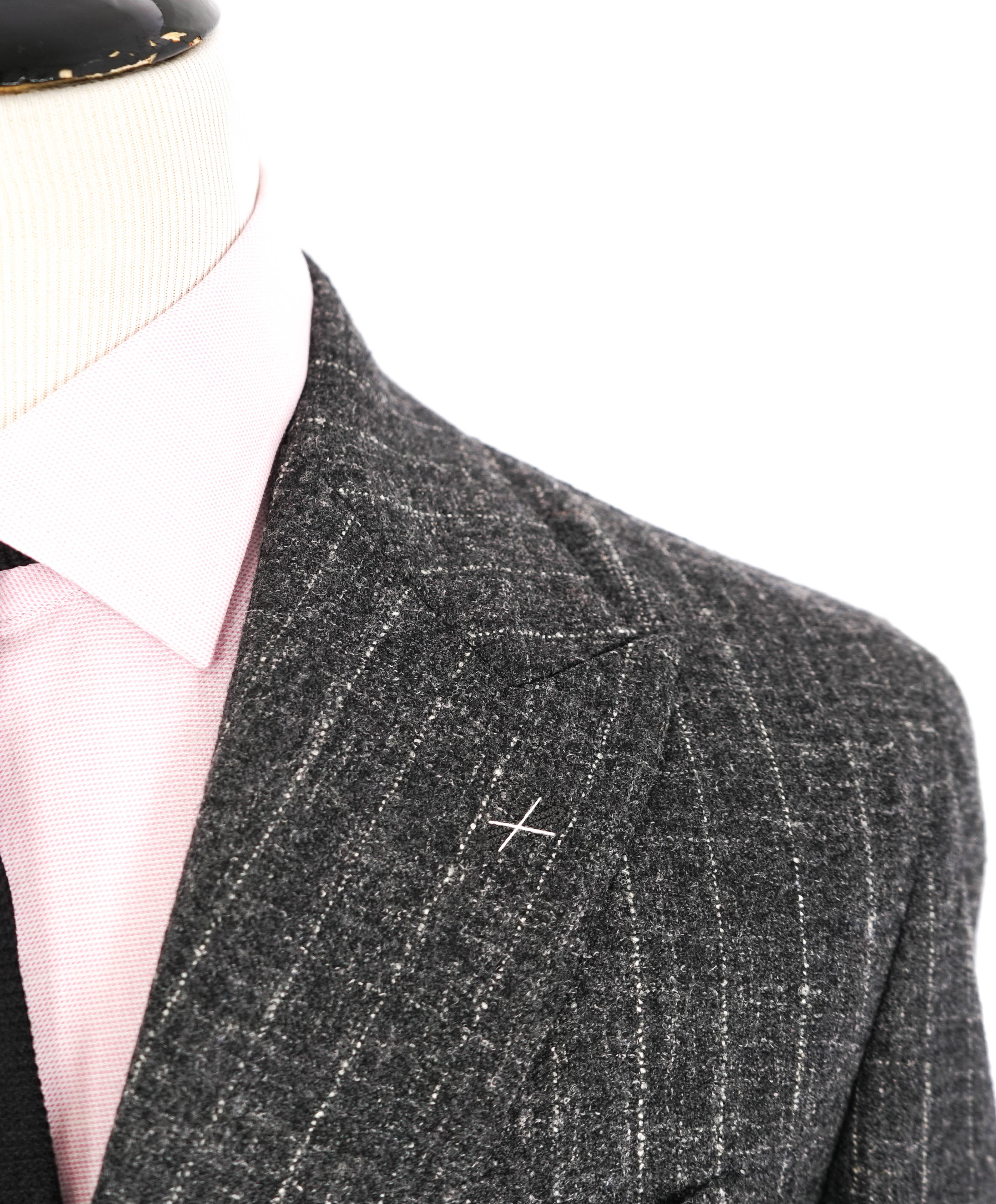 ELEVENTY - ALPACA Chalk Stripe Double Breasted Gray Suit - 40 US (50EU)