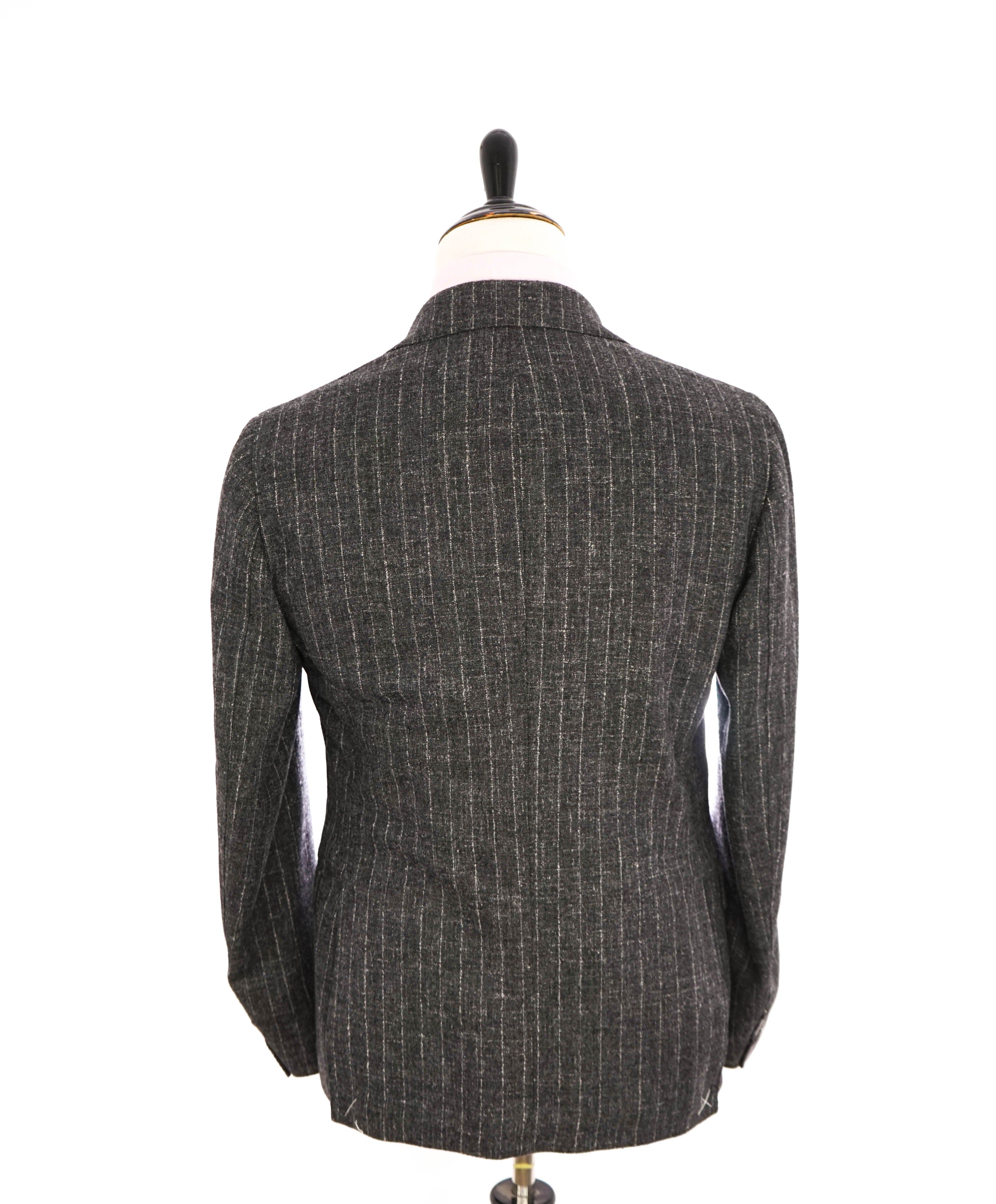 ELEVENTY - ALPACA Chalk Stripe Double Breasted Gray Suit - 40 US (50EU)