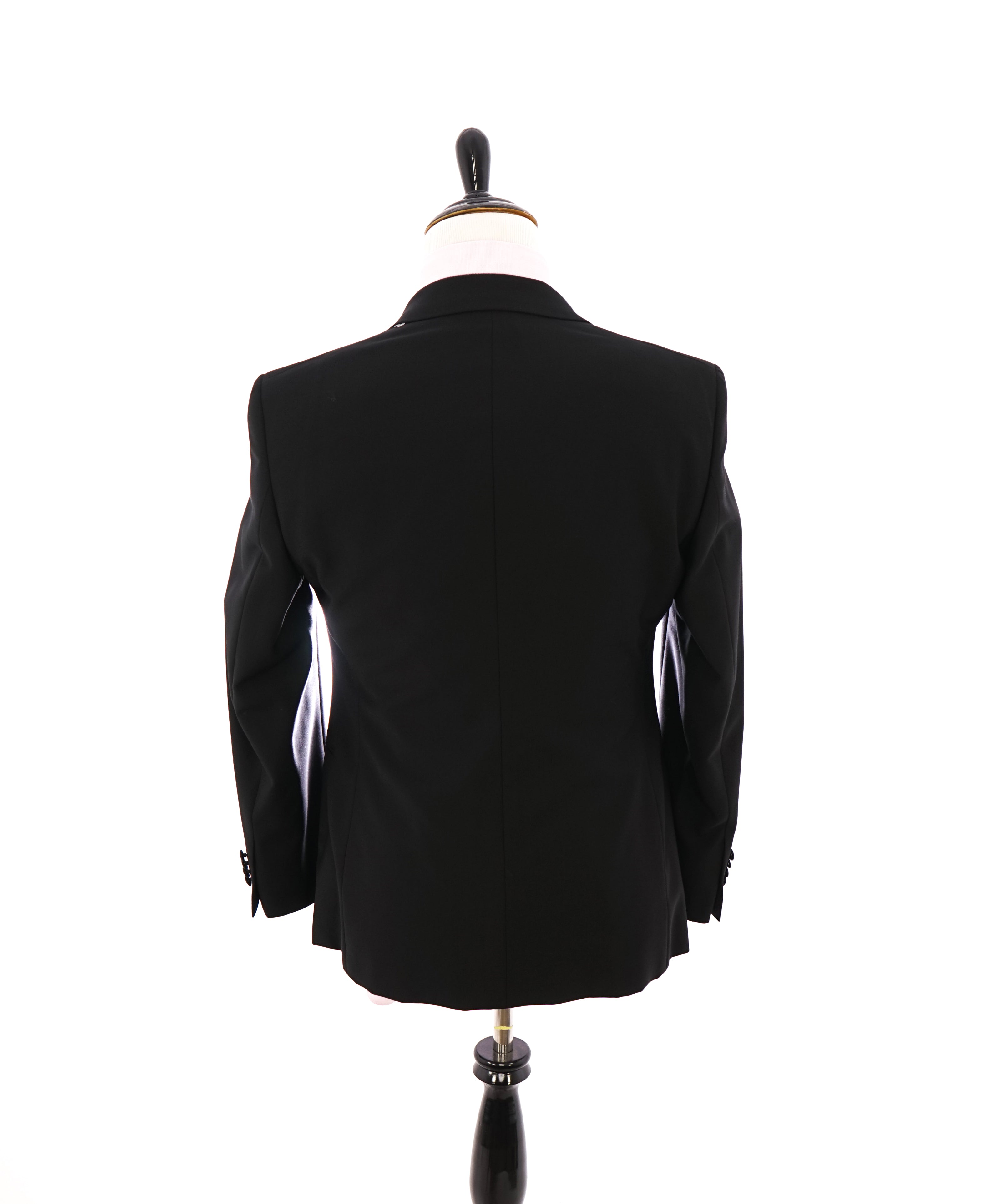 GIORGIO ARMANI - "TAYLOR" Solid Black SILK LINED Peak Lapel Tuxedo - 38R