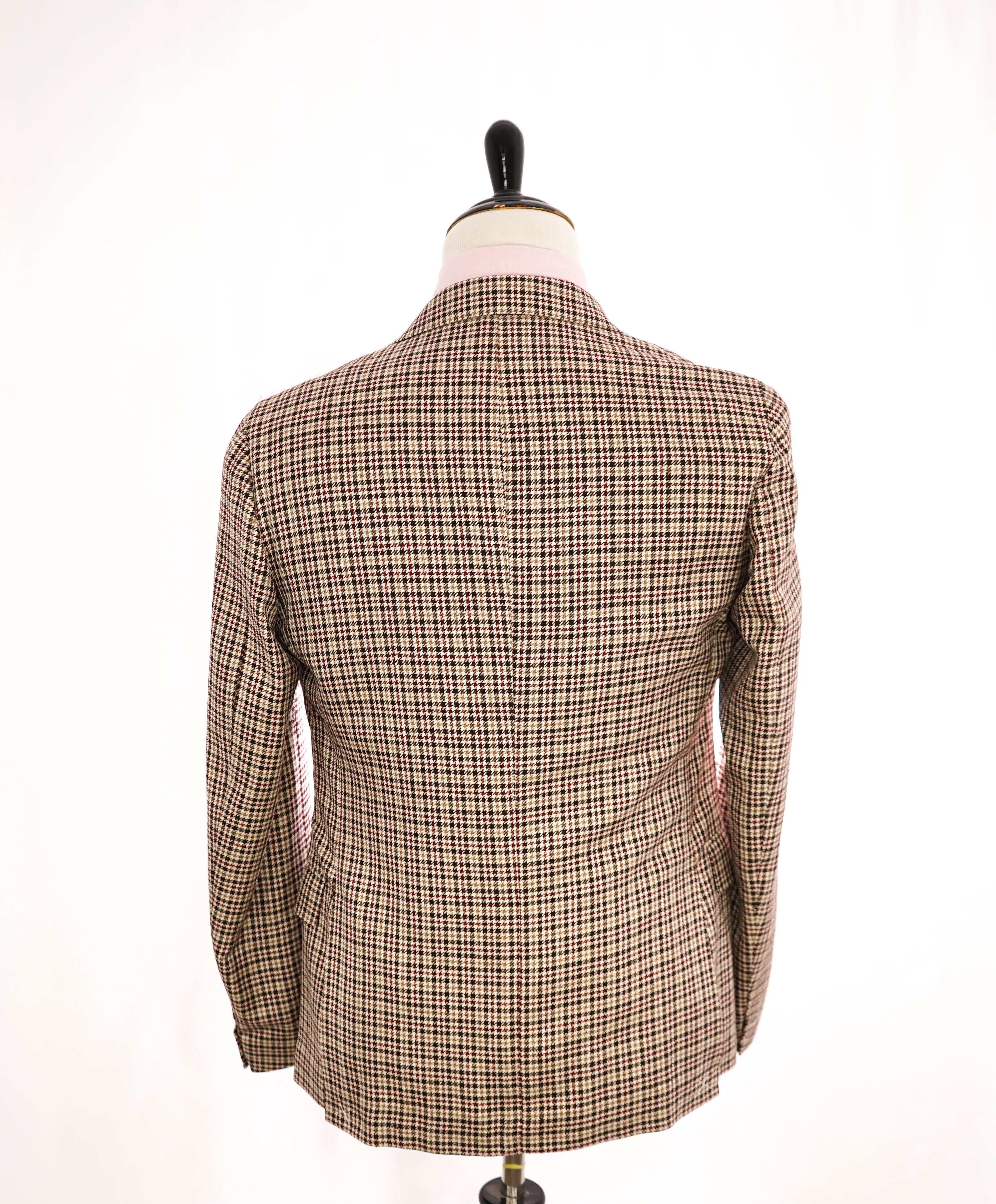 ELEVENTY - *PLATINUM LINE* PURE SILK HOUNDSTOOTH Neutral Blazer - 40 US