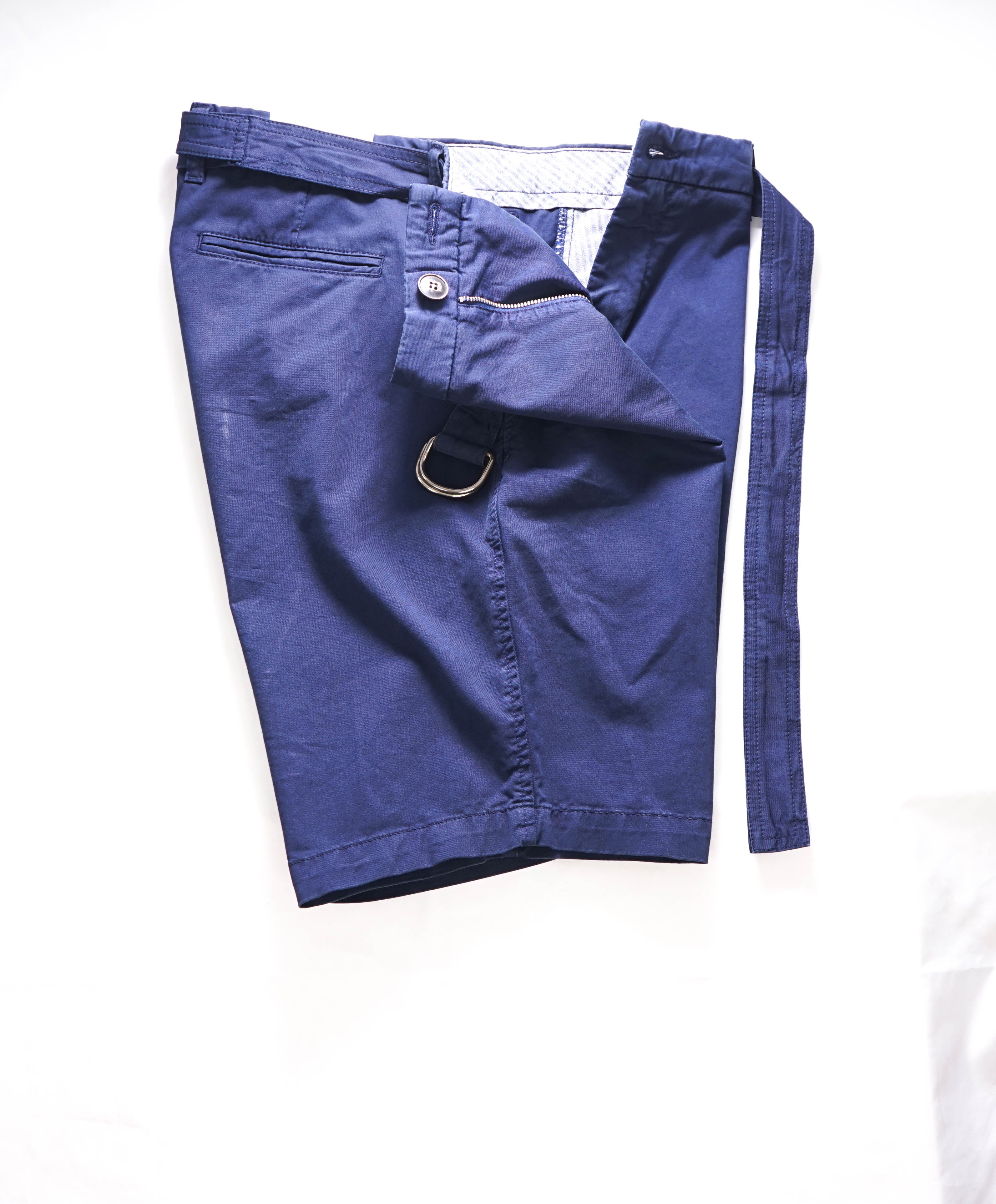 ELEVENTY - Cotton/Elastane *D RING BELTED* Chino Shorts Pants  - 36W