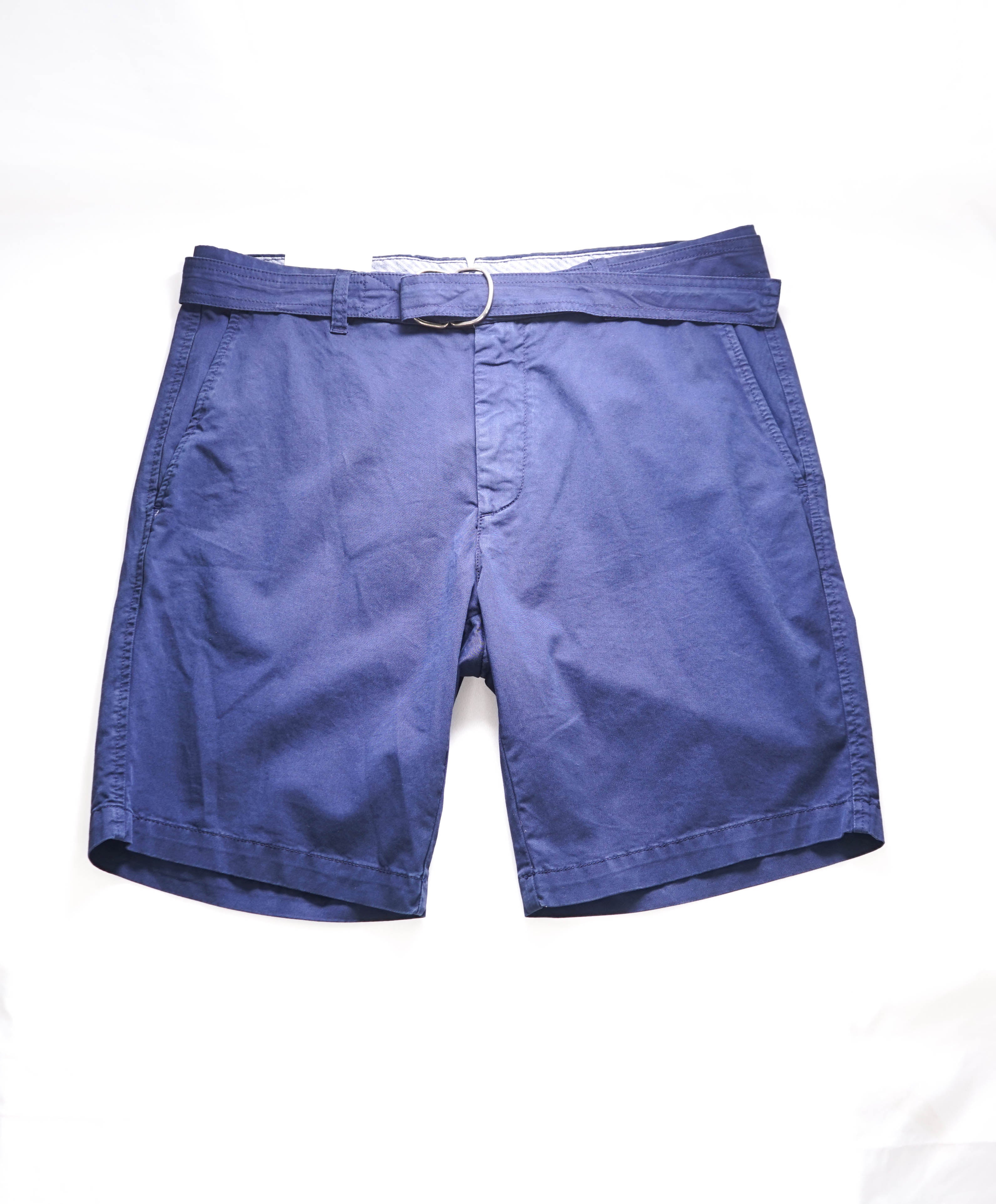 ELEVENTY - Cotton/Elastane *D RING BELTED* Chino Shorts Pants  - 36W