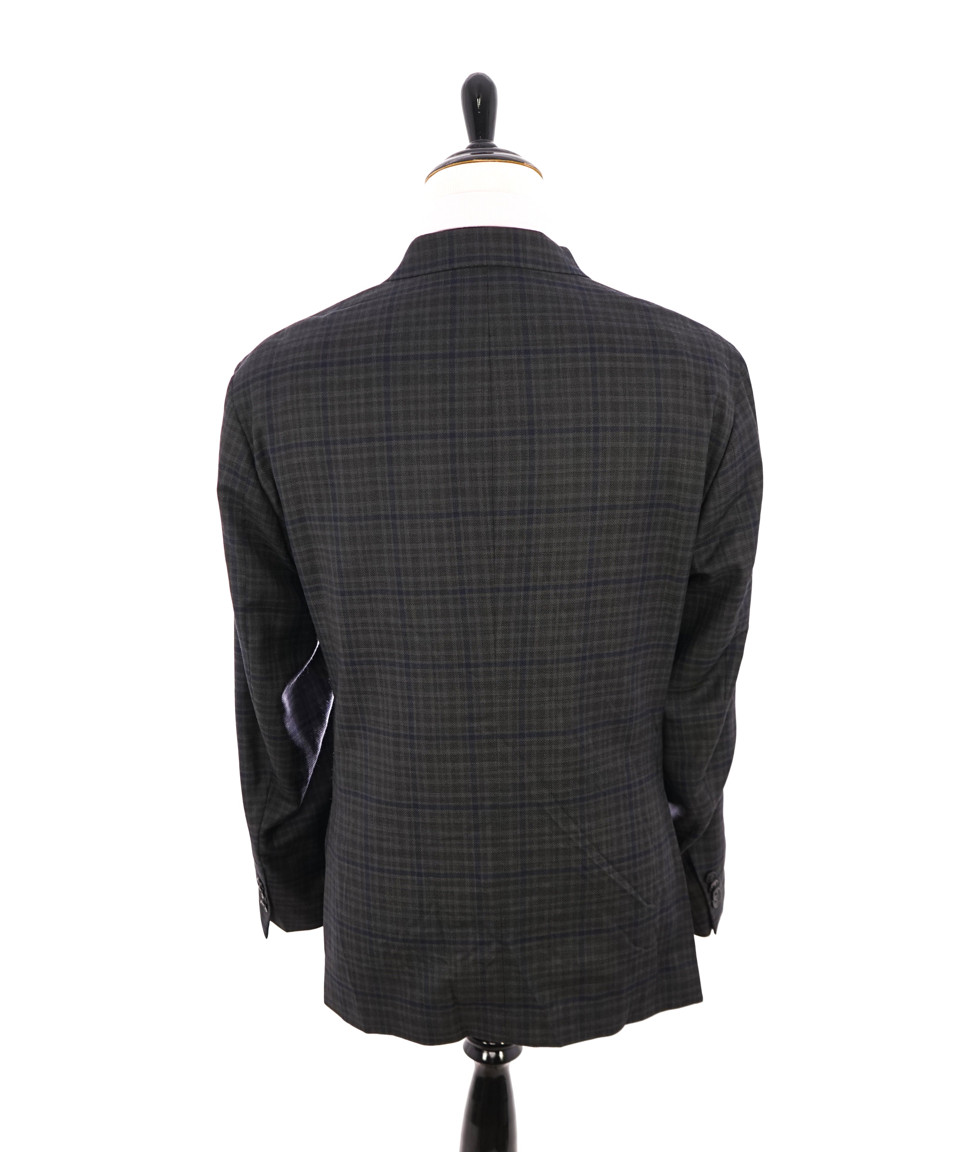 SAKS FIFTH AVENUE / ERMENEGILDO ZEGNA- Check Wool/Silk Blazer- 50R