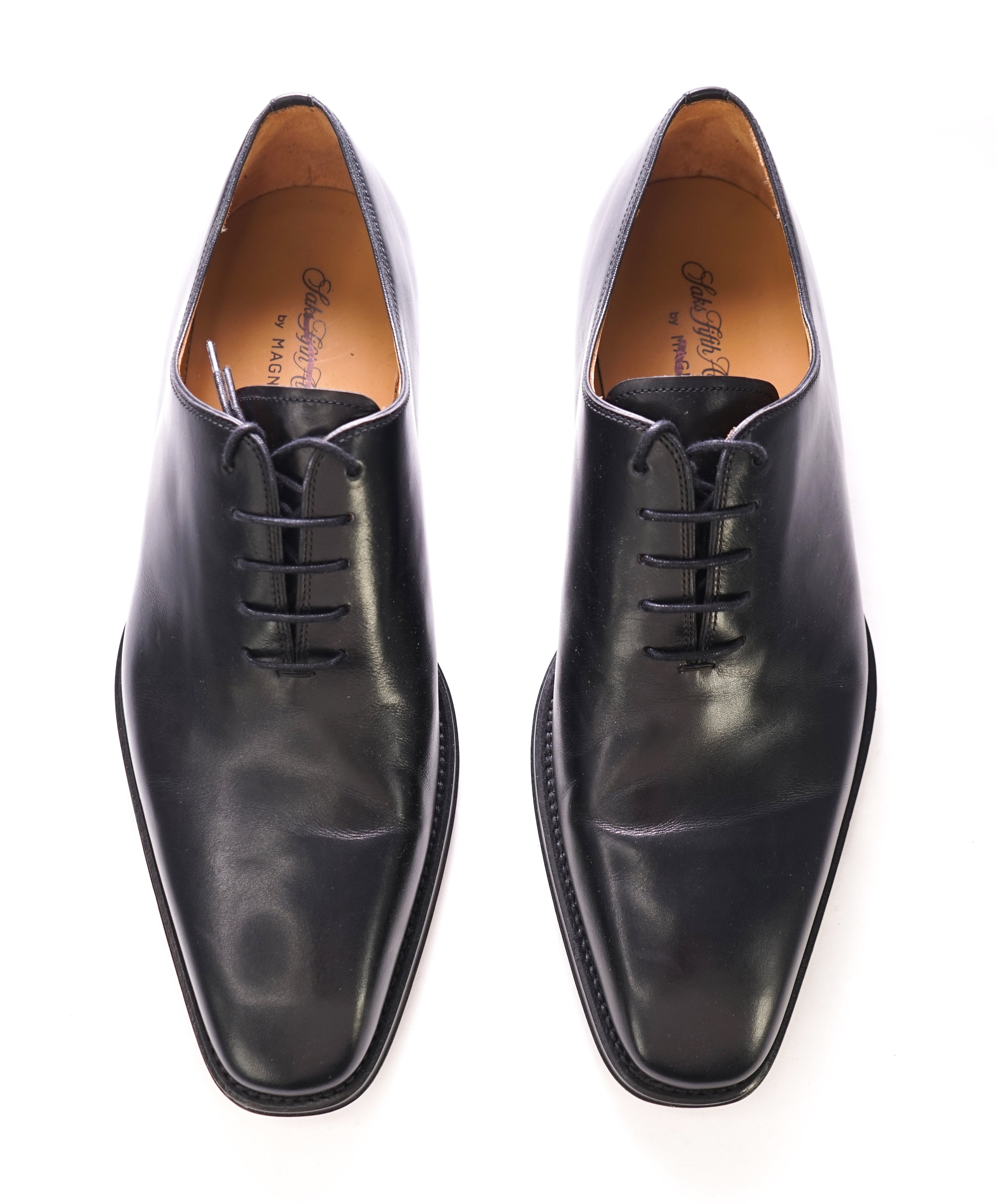 MAGNANNI - Whole Cut Oxfords Black Balmorals - 9.5