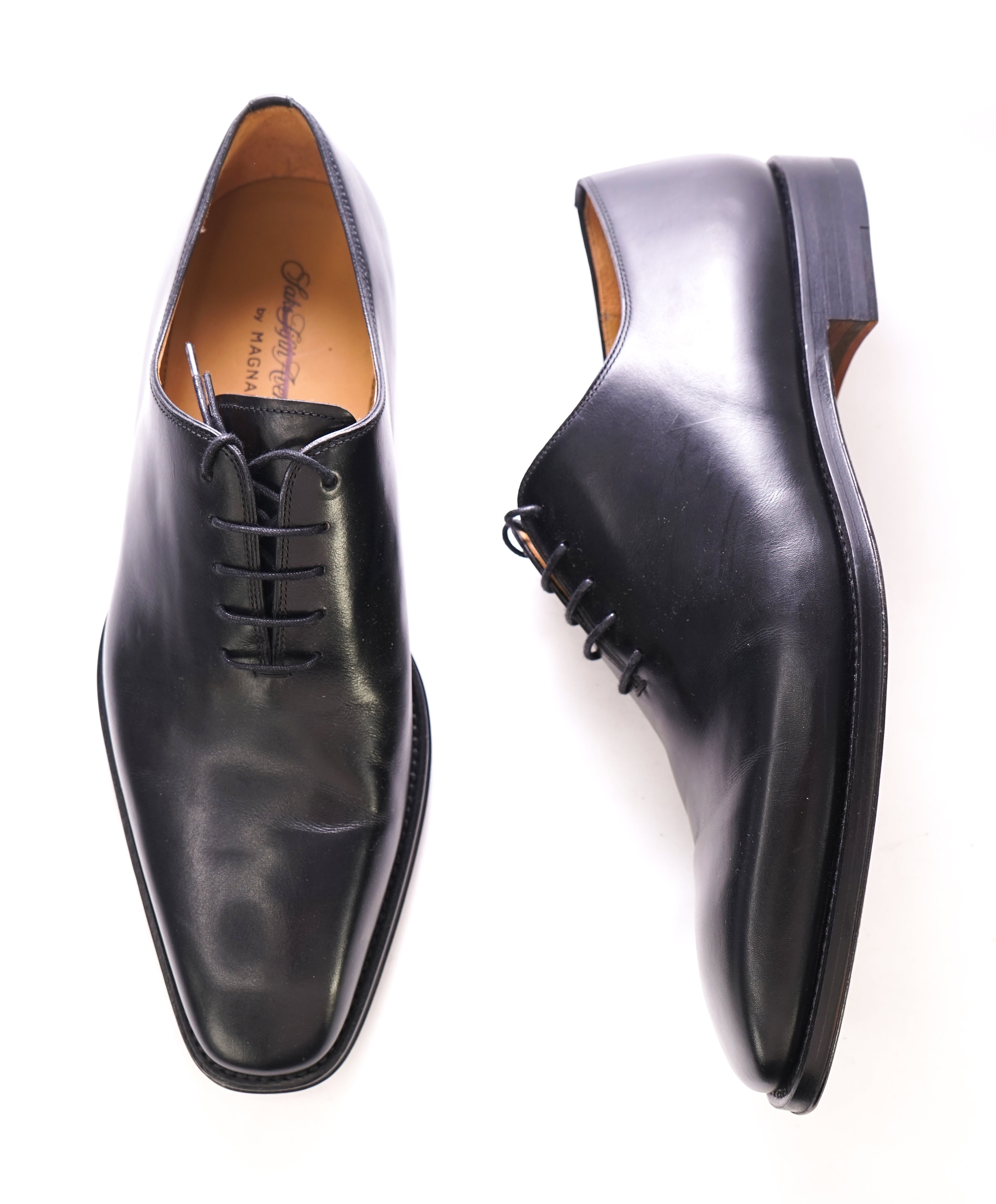 MAGNANNI - Whole Cut Oxfords Black Balmorals - 9.5