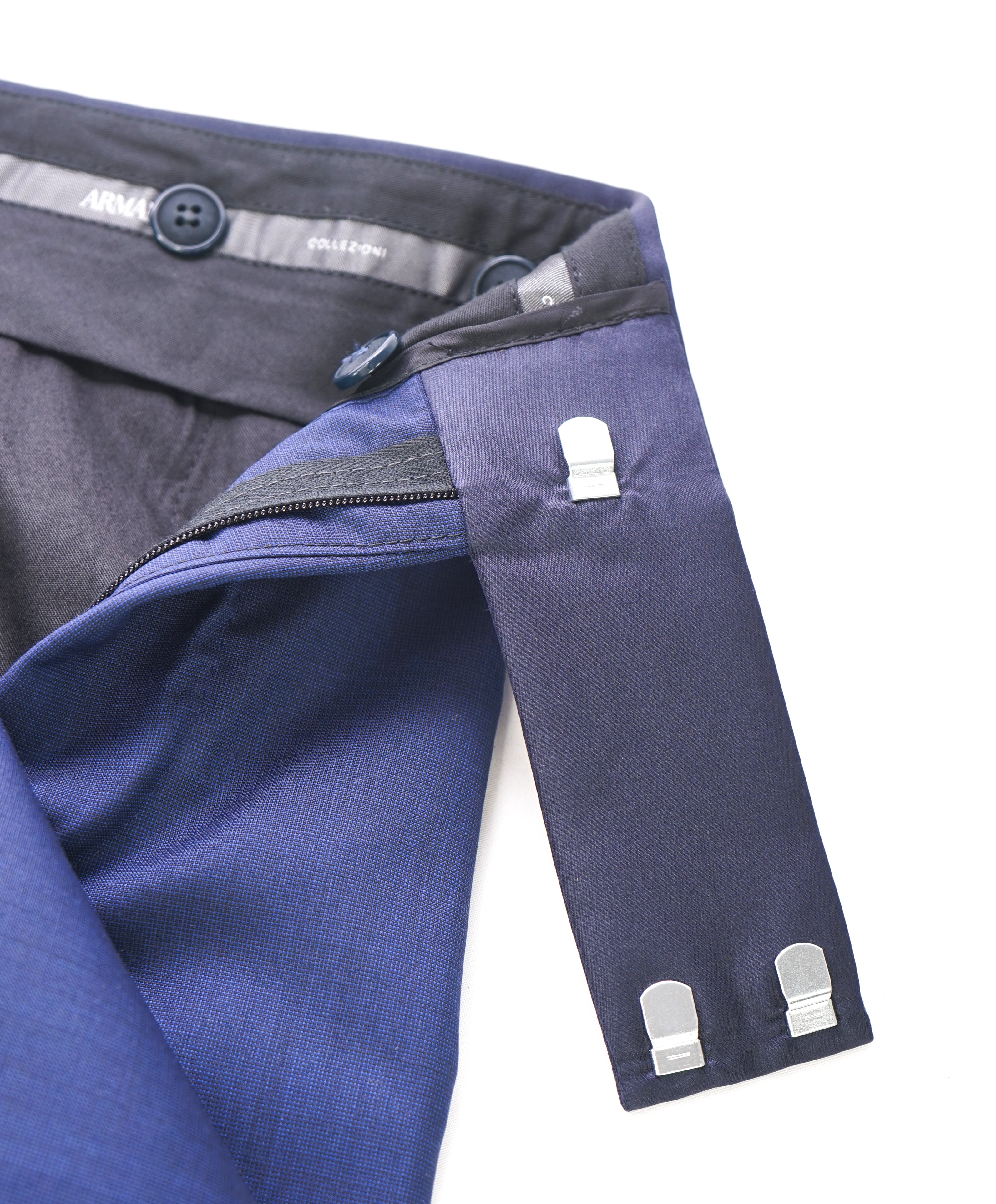 ARMANI COLLEZIONI - Bold Blue Tux Dinner Flat Front Dress Pants - 31W