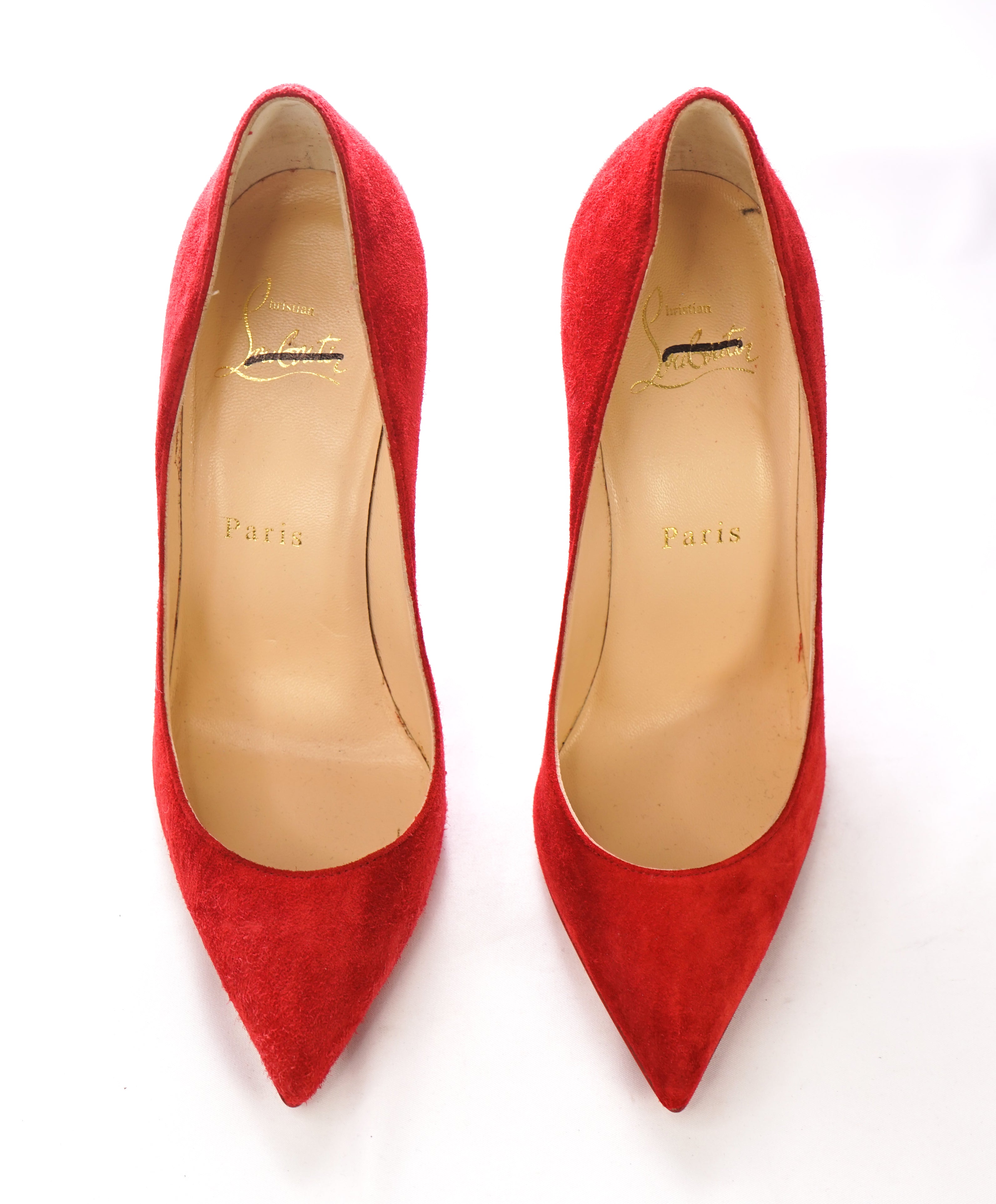 CHRISTIAN LOUBOUTIN - "So Kate 120" Red Suede Leather Pumps - 36