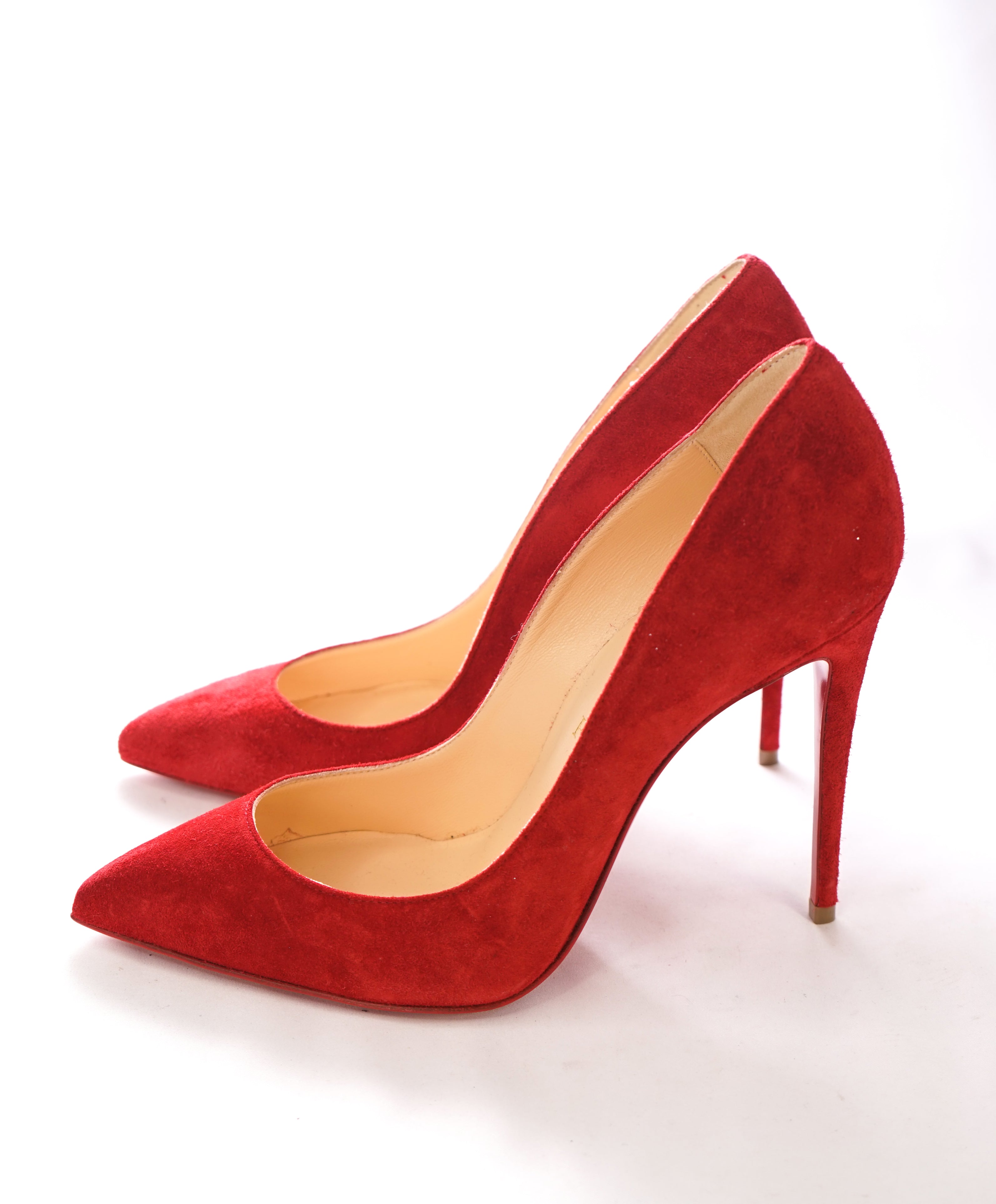 CHRISTIAN LOUBOUTIN - "So Kate 120" Red Suede Leather Pumps - 36