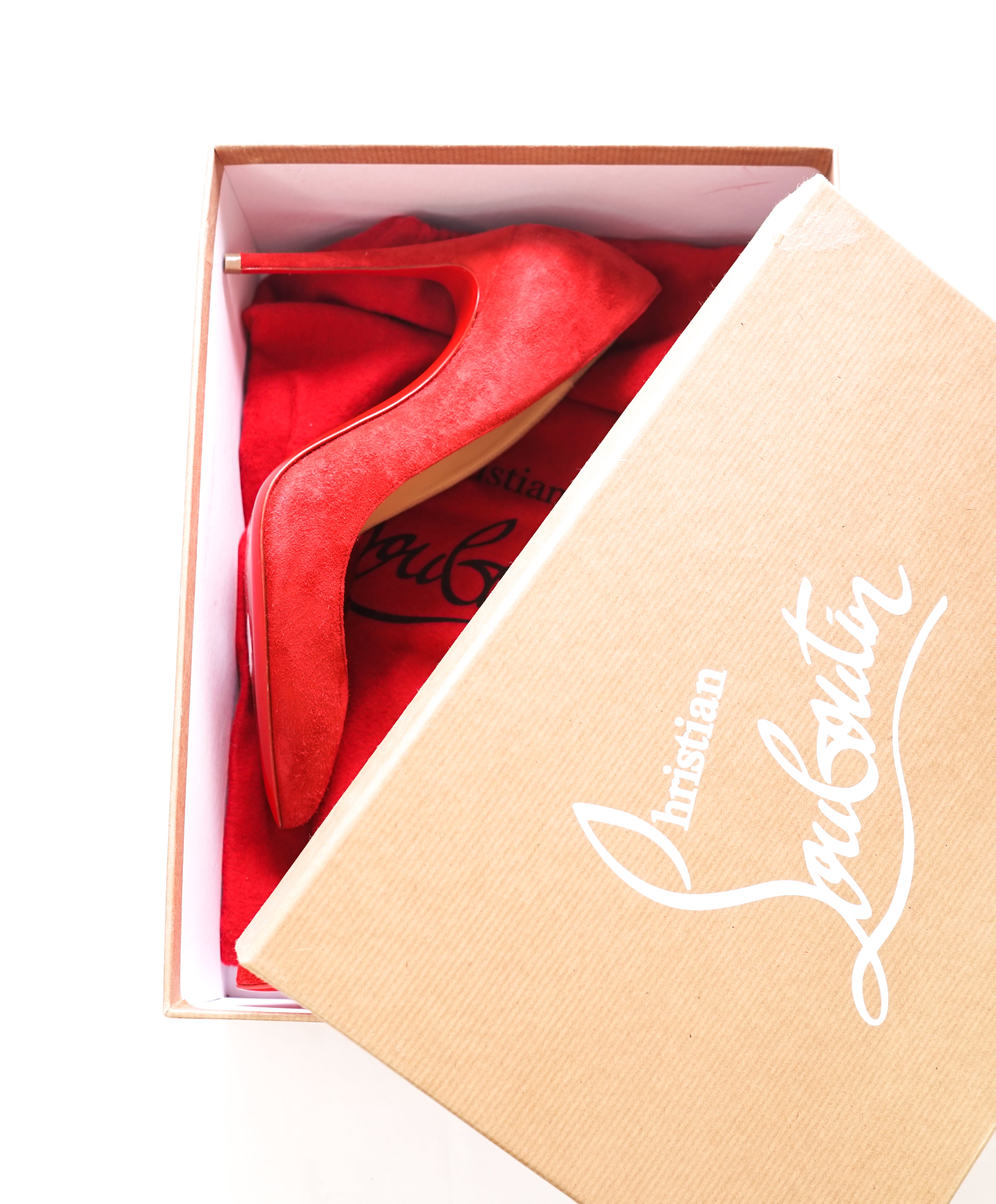 CHRISTIAN LOUBOUTIN - "So Kate 120" Red Suede Leather Pumps - 36