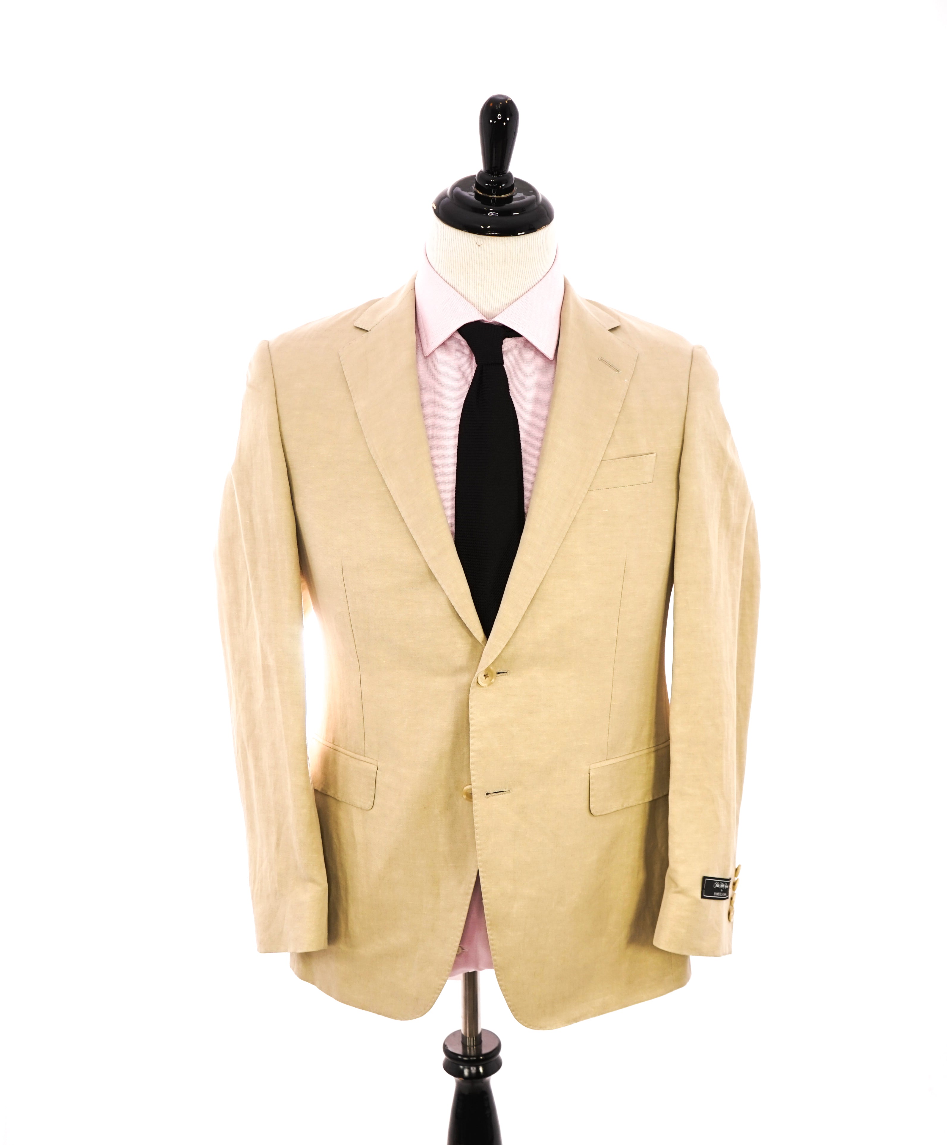 SAMUELSOHN - Light Beige Linen & Silk Blend Premium Grade Blazer - 38R