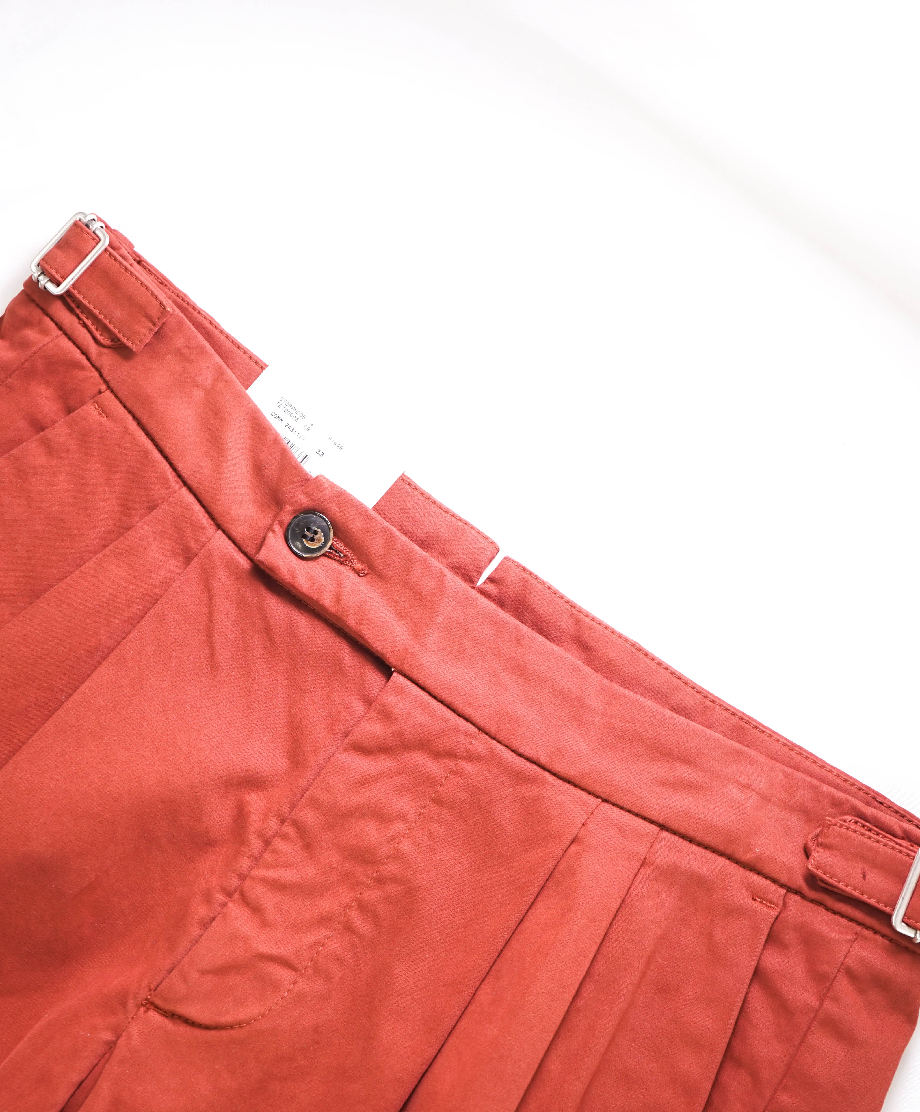 ELEVENTY - *SIDE TABS* Cotton Red Slim Casual/Slim Pants- 33W