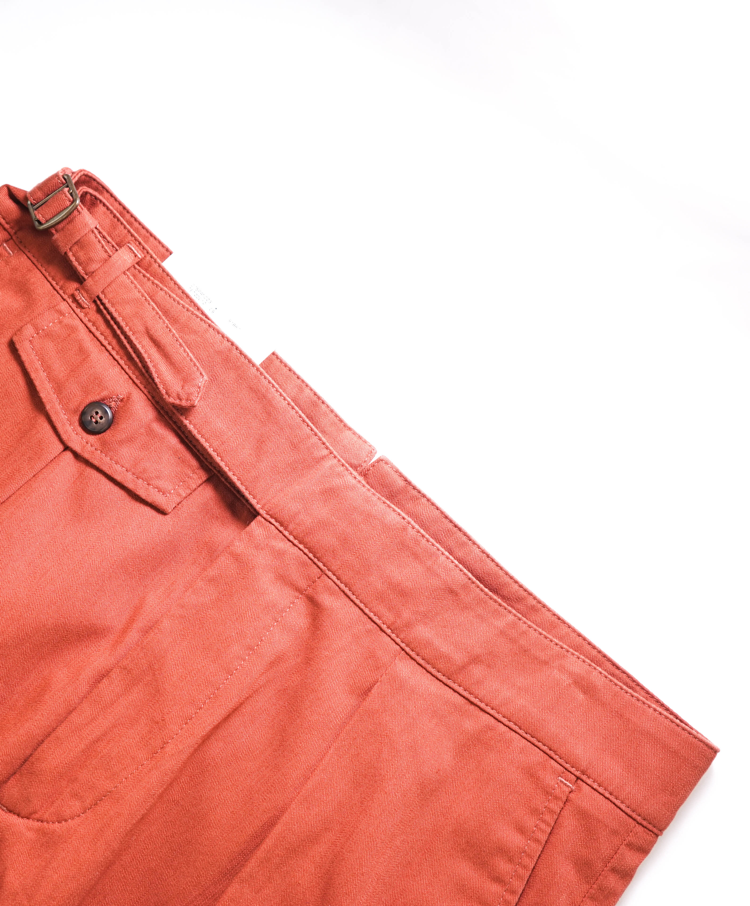 ELEVENTY - *SIDE TAB BELTED* Cotton/Elastane Red Slim Casual/Slim Pants- 33W