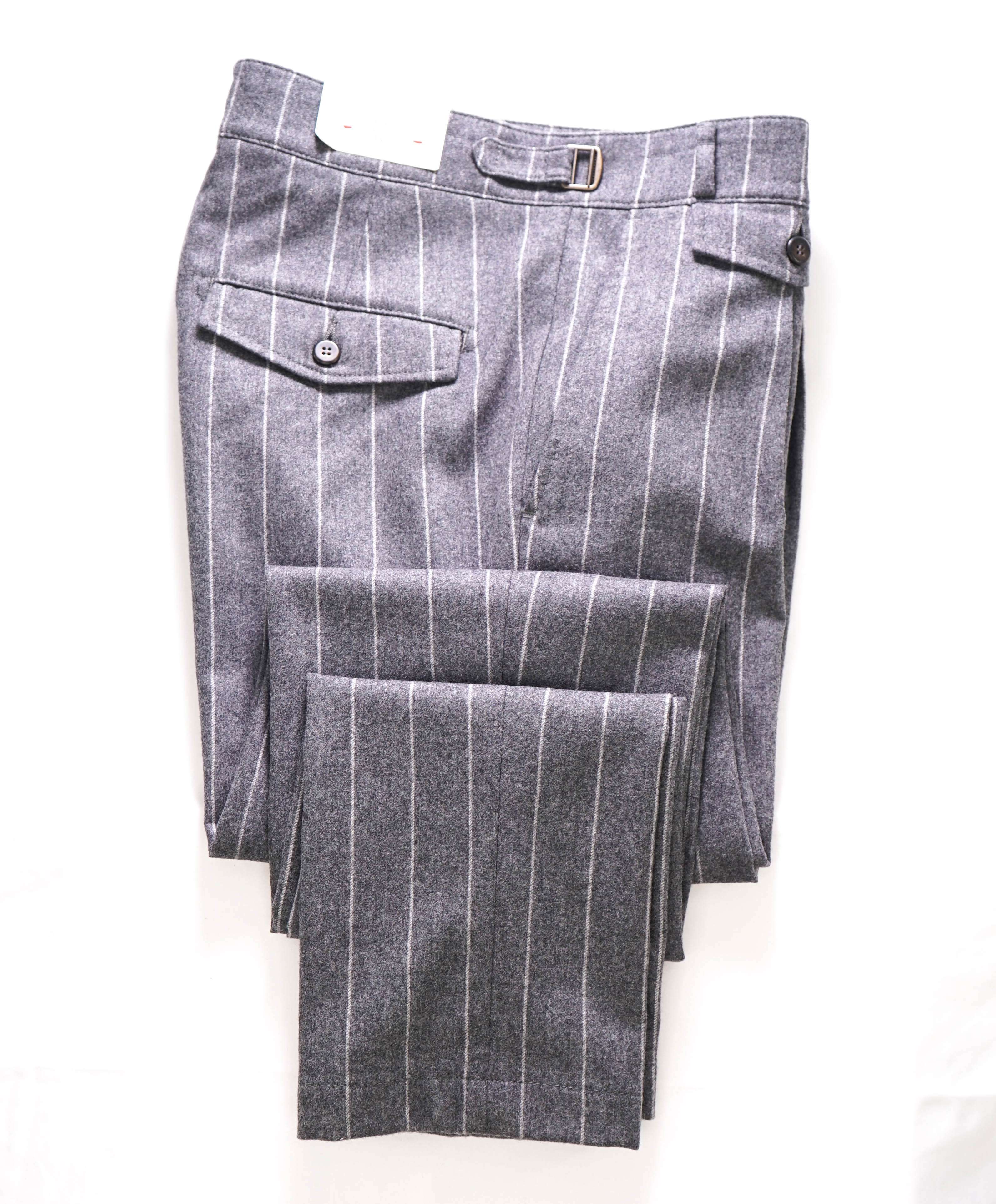 ELEVENTY - *SIDE TAB* CASHMERE/WOOL Belted Neapolitan Dress Pants- 31W